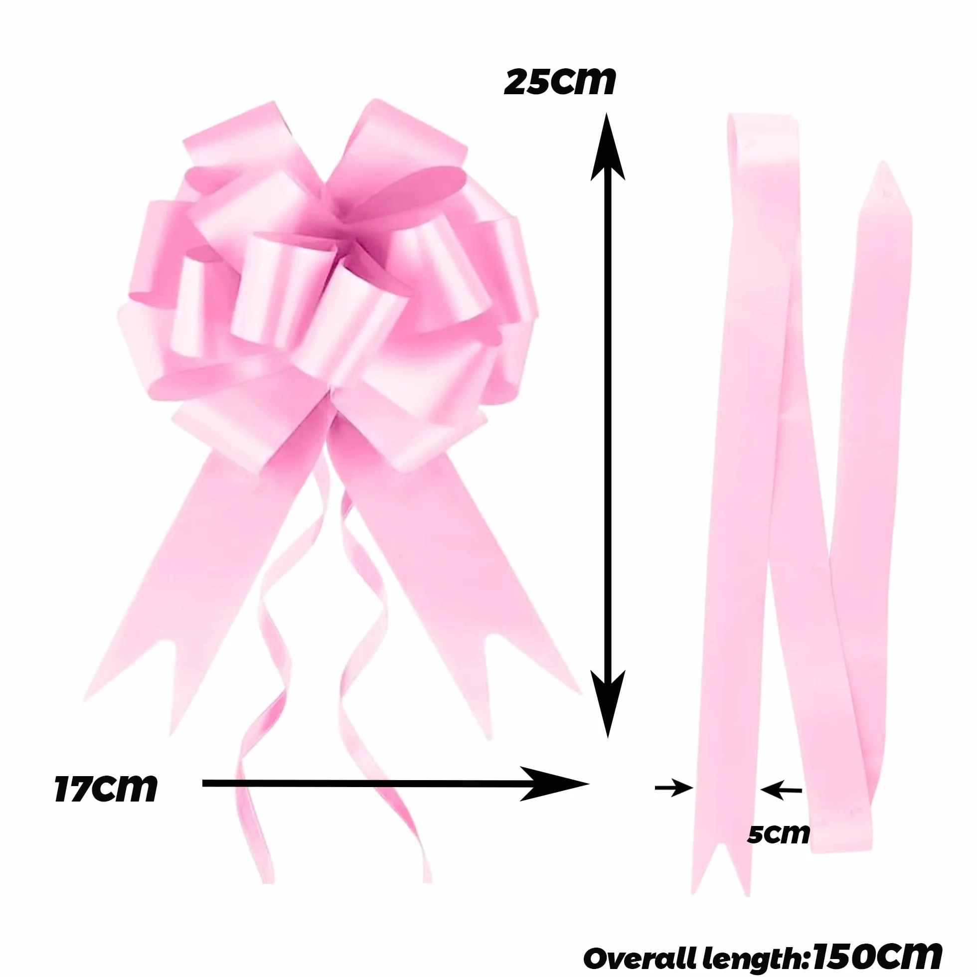 5CM Fiocchi Regalo Grandi,60 Pezzi Archi da Regalo Fiocchi,Matrimonio Coccarde Fiocco per Fiocchi Matrimonio per Mazzi di Cesti per Auto per Feste di Natale e Matrimoni Fioristi (Rosa)