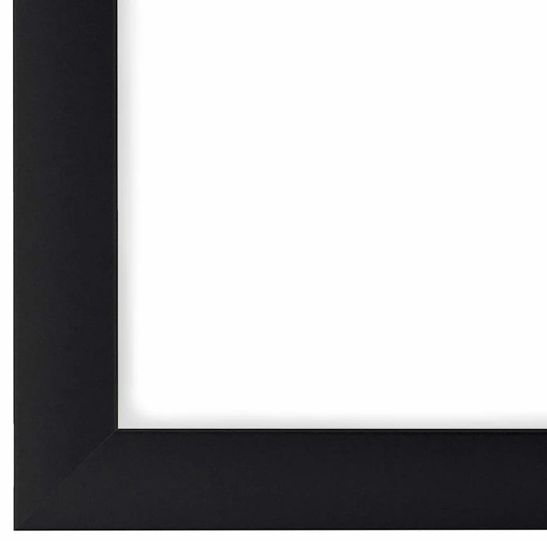 PrimeLuxe Cornice portafoto in legno 30 x 85 cm nero opaco PRODUZIONE TEDESCA
