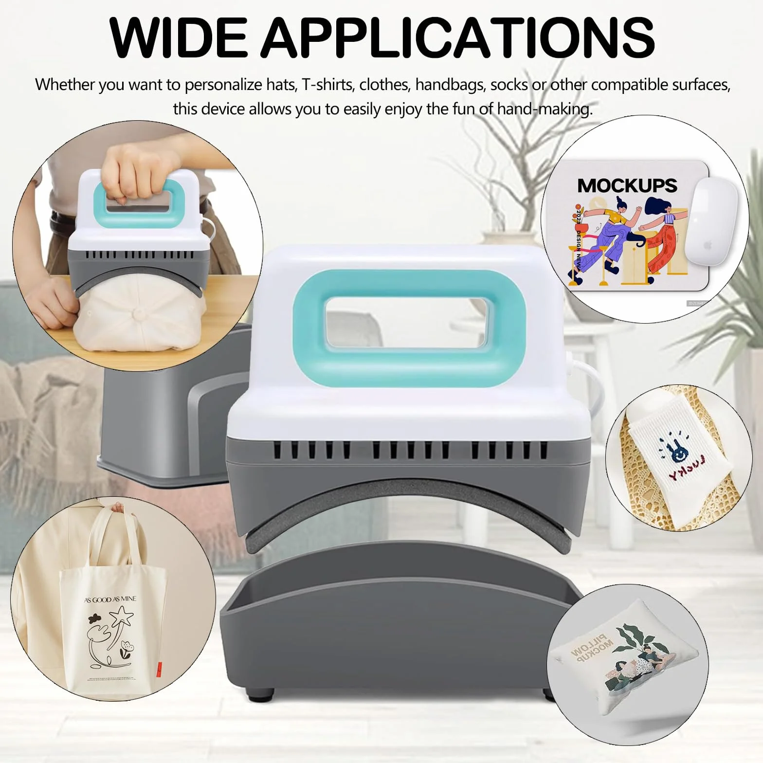 Pressa a Caldo Mini, Macchina per Pressatura Cappelli 4 Livelli Riscaldamento Macchina per Trasferimento Termico con Base Sicurezza Isolata Curva Capace Spegnimento Automatico