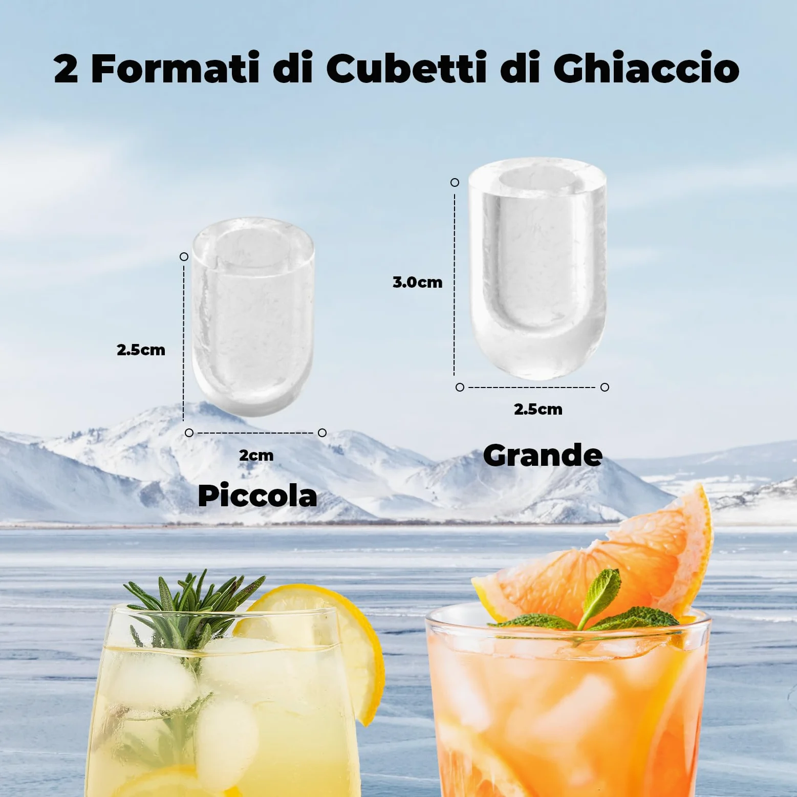 Macchina Ghiaccio 12kg/24h, Autopulente Macchina per il Ghiaccio Casa 1,5L, Silenzioso, 9 Cubetti in 6 Minuti, Ice Maker con Maniglia/Paletta/Cestello, Nero