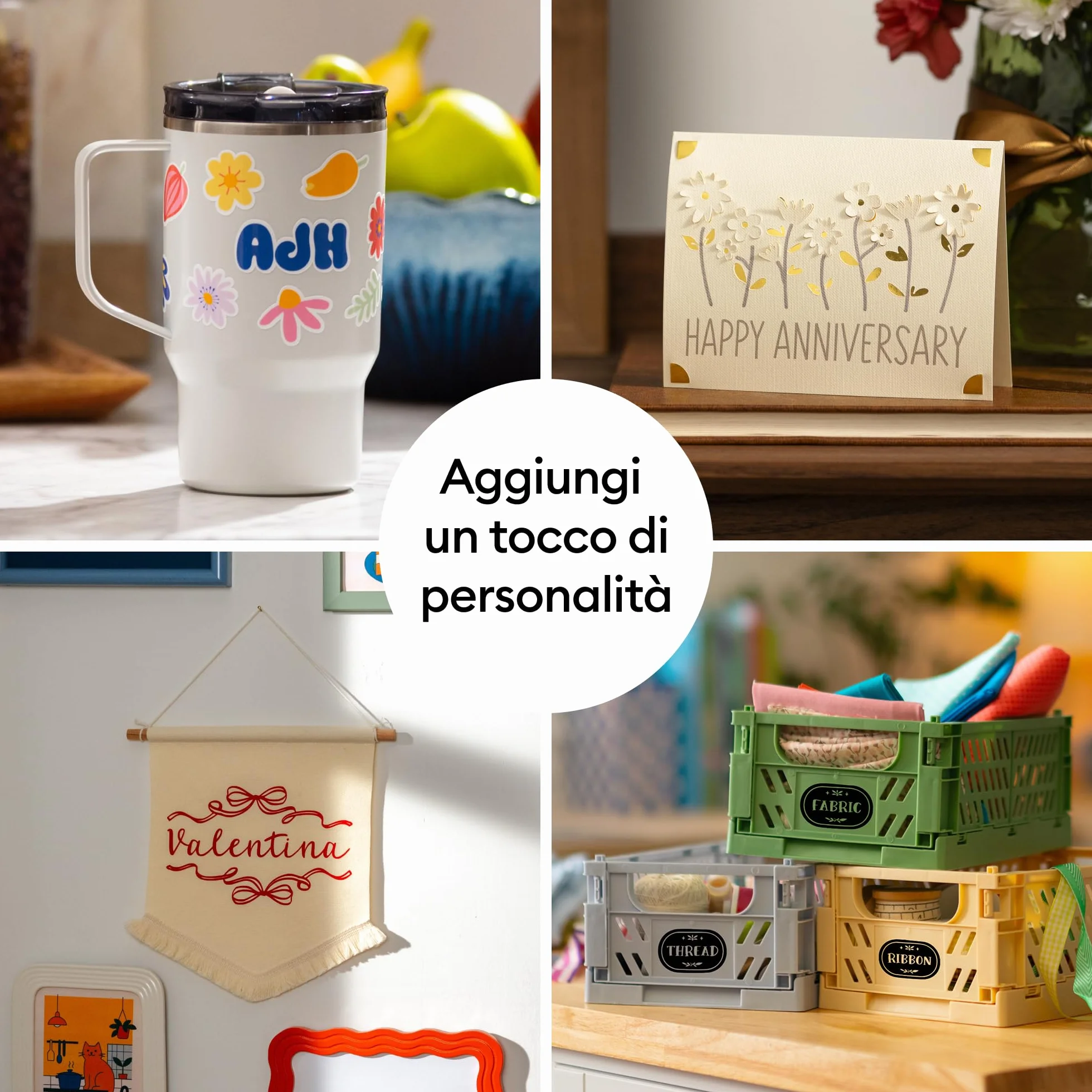 Cricut Joy™ 2 Deluxe Bundle + Contenuti digitali. Macchina da taglio intelligente compatta, ideale per biglietti personalizzati, adesivi semplici ed etichette