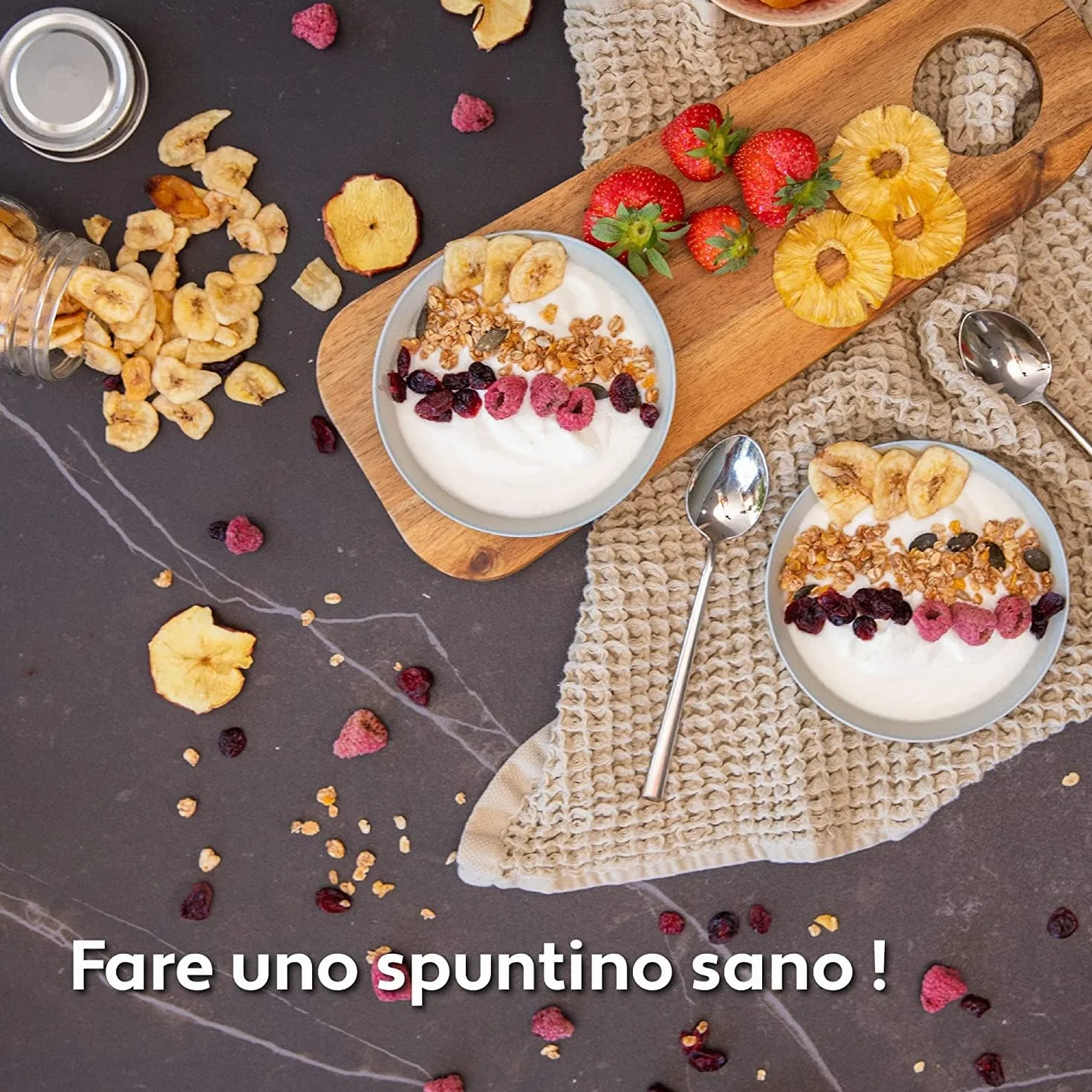 Vita5 Essiccatore Alimentare con 6 Vassoi in Acciaio Inox - Essicatore Frutta e Verdura 24 Ore Timer - Disidratatore Alimenti Temperatura Regolabile 35-75°C - 650W Essiccatore da Casa in Inox