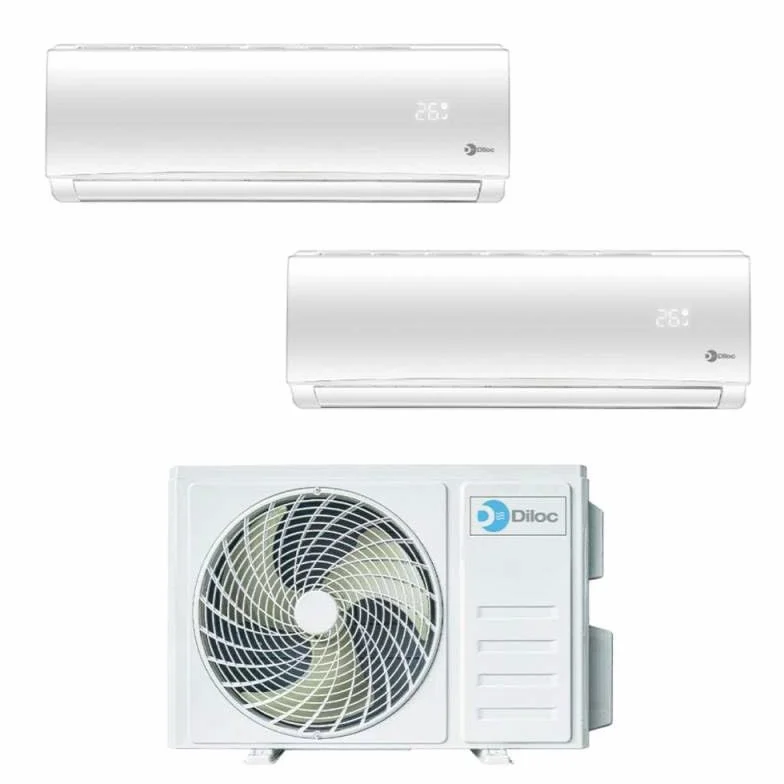 Climatizzatore Condizionatore Inverter Diloc Over dual split 9+12 9000+12000 Btu D.Over218 R 32 A+++ Wi-fi Optional