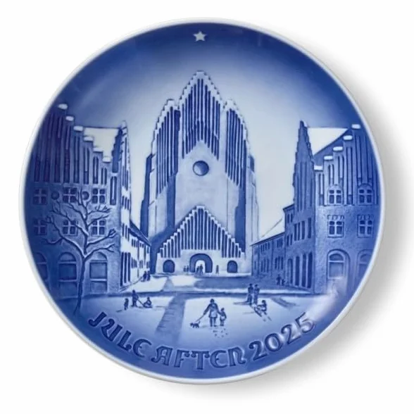 Bing & Grøndahl Piatto Natalizio Blu Collezionabile 2025 18 cm