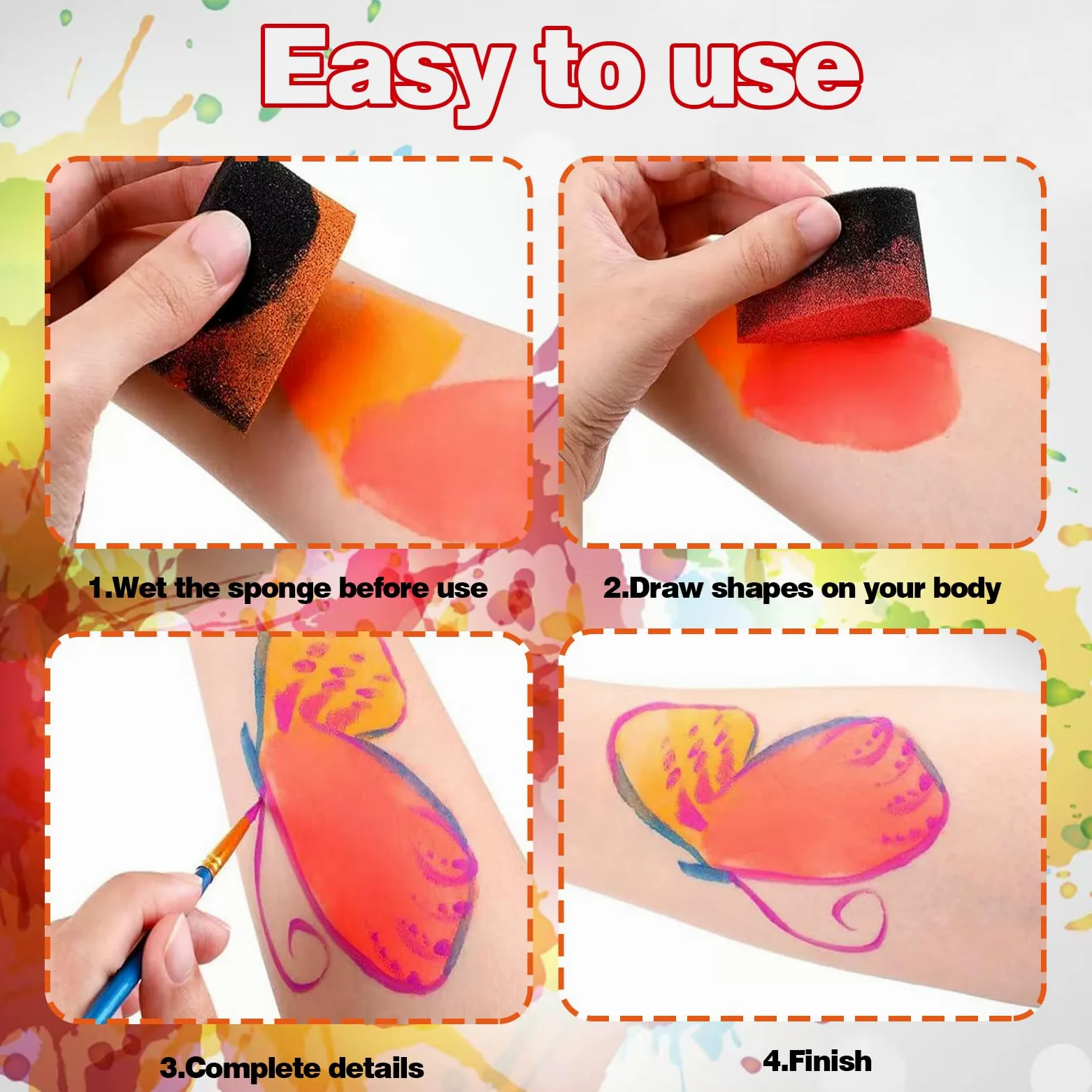 Spugne per Pittura,20Pcs Spugne per Pittura di Faccia in Vari Forme,Ideale per Bambini, Adulti e Artisti