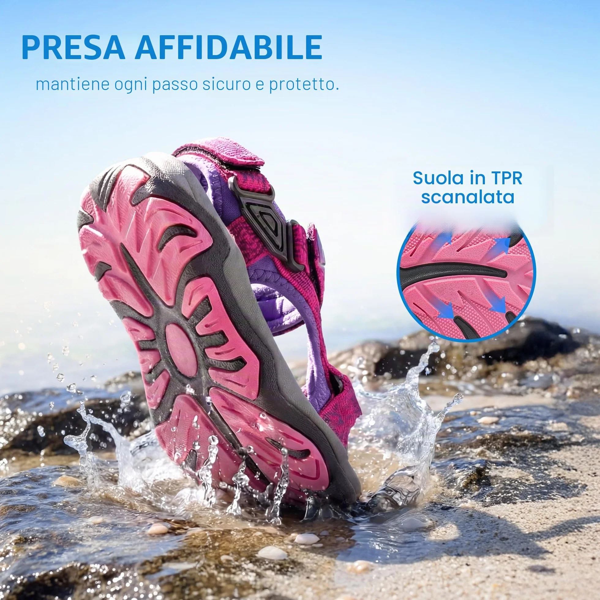 DREAM PAIRS Sandali Bambini Ragazzi Leggeri Scarpe Estive Cinghie Regolabili Acqua Spiaggia