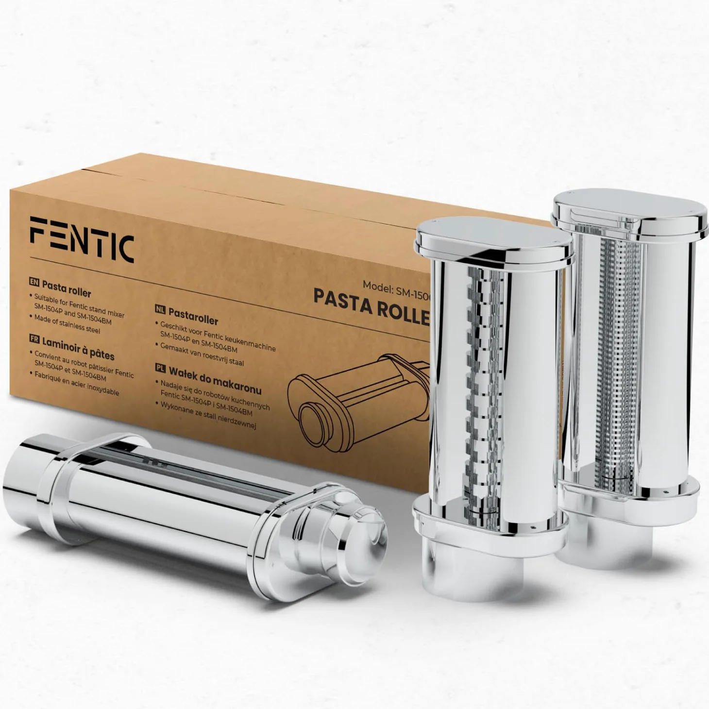 Set per spaghetti e tagliapasta - Macchina per pasta adatta per Fentic SM-1504P e SM-1504BM - Macchina per pasta elettrica in acciaio inox