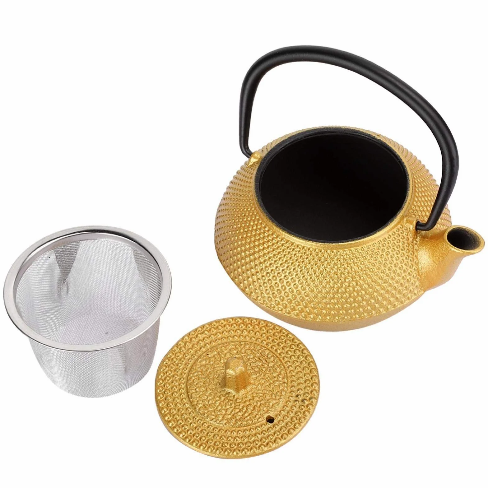 Teiera in Ghisa Giapponese, Teapot in Ferro Tradizionale con Resistente al Calore, Infusore e Becco e Manico Bollitore da Tè per Regalo Matcha Cerimonia Sicuro sulla Stufa