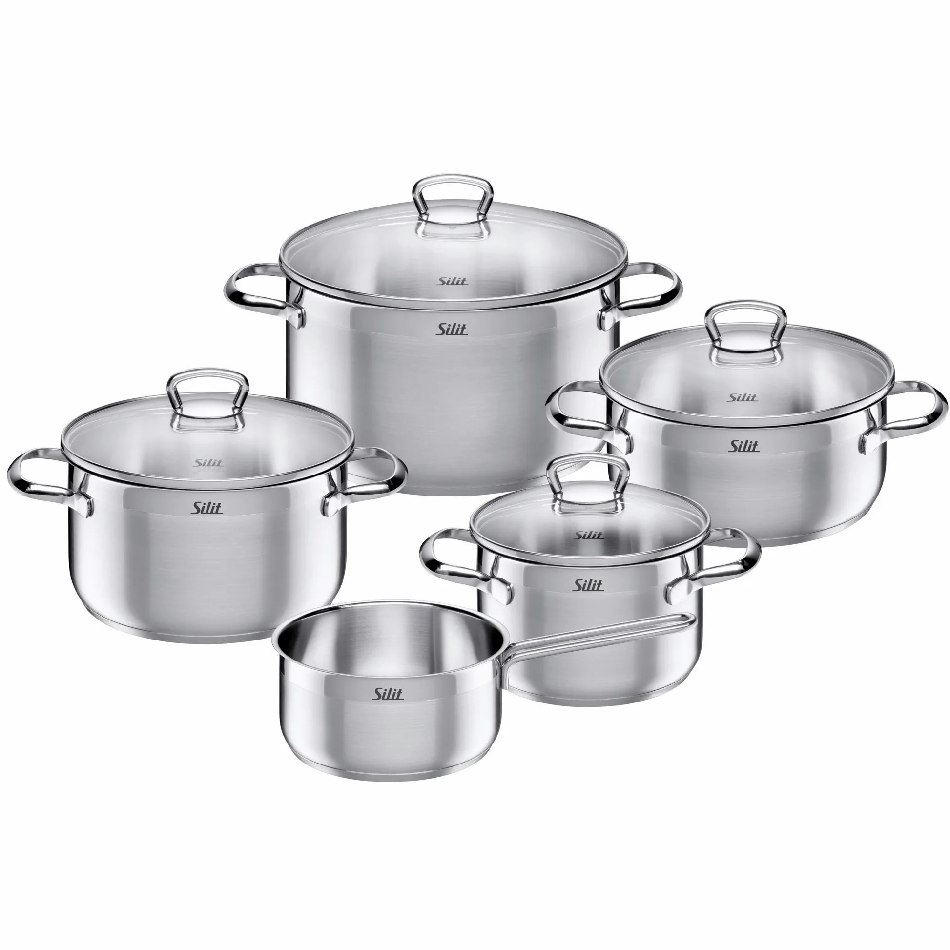 Silit Toskana 0021.6843.11 Set 5 pentole in acciaio INOX