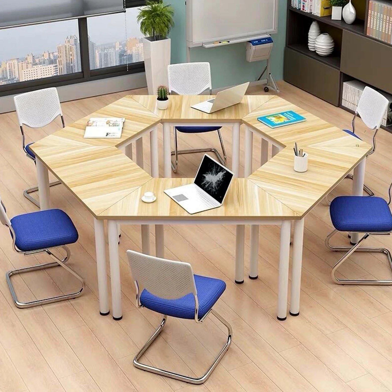 Scrivania modulare da ufficio – Scrivania da studio per studenti Scrivania per casa ufficio postazione di lavoro di gruppo Scrivania per computer per apprendimento e aula Design versatile e