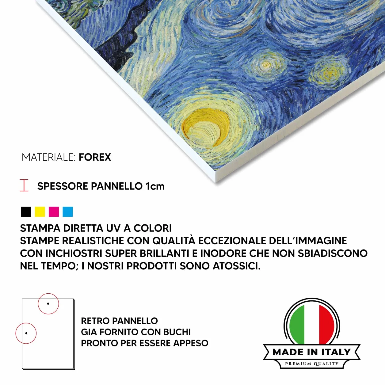LABORATORIO 102 Quadro personalizzato con foto 20x30 cm Pannello Forex Idea regalo Moderno Pronto da appendere