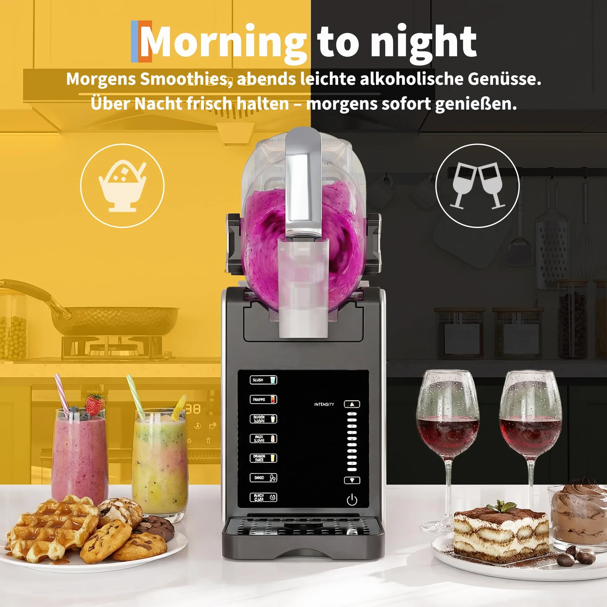 Macchina per Granita 1,9L RapidChill 5 Programmi Autopulizia Slushie Frappé Milkshake