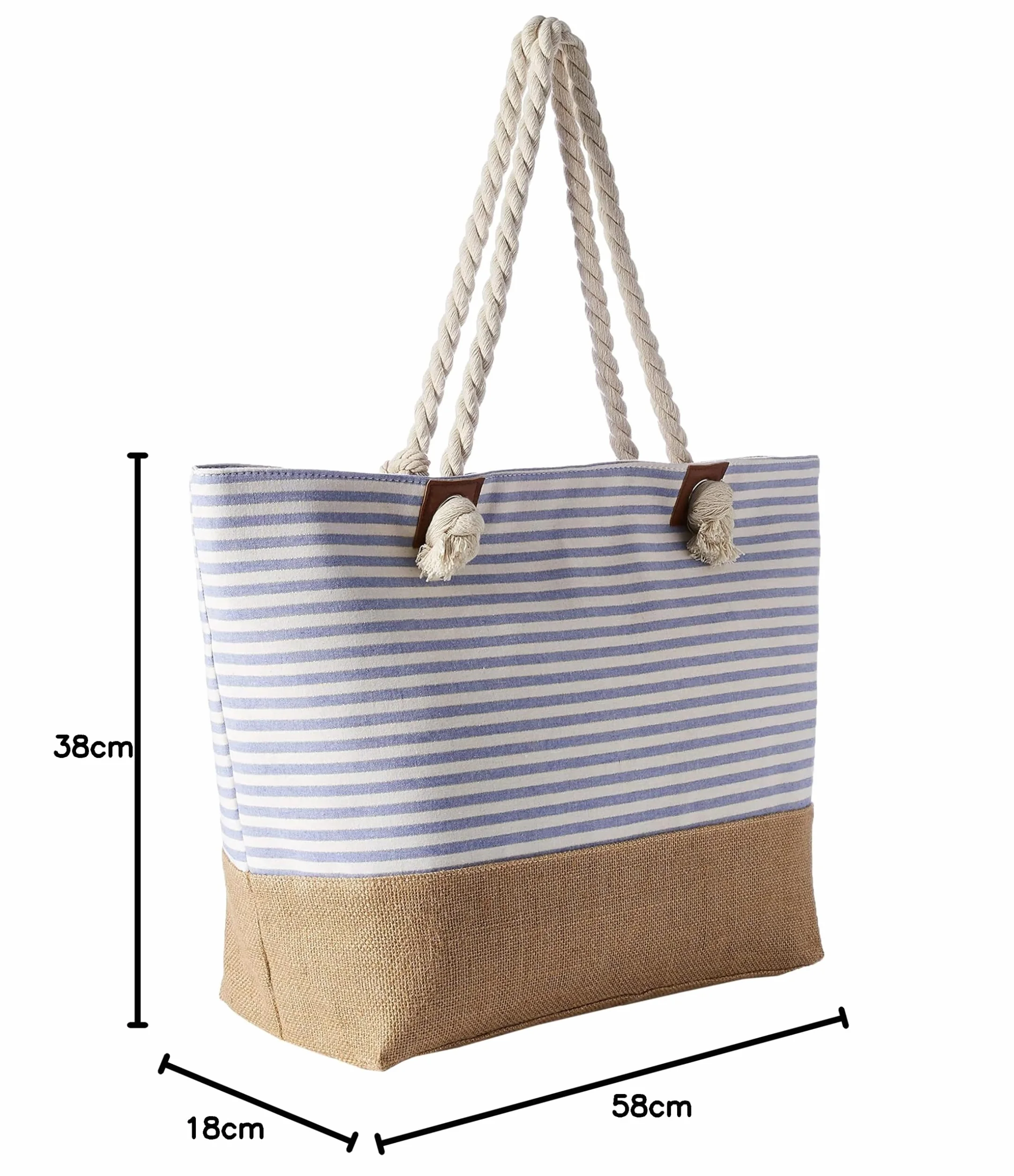 DonDon Grande Borsa da Spiaggia Idrorepellente con Cerniera Shopper Tracolla