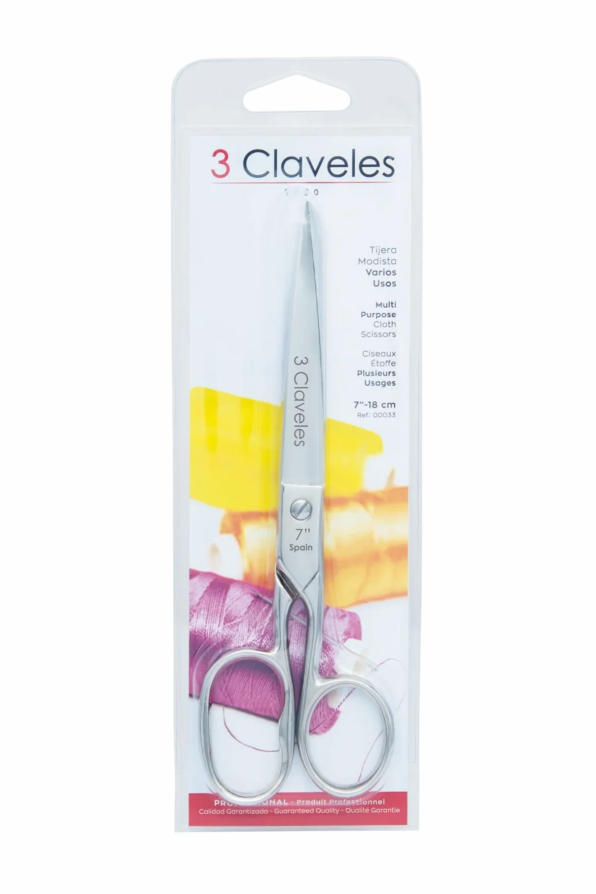 Forbici da sarto 3 Claveles 00033 17,5 cm