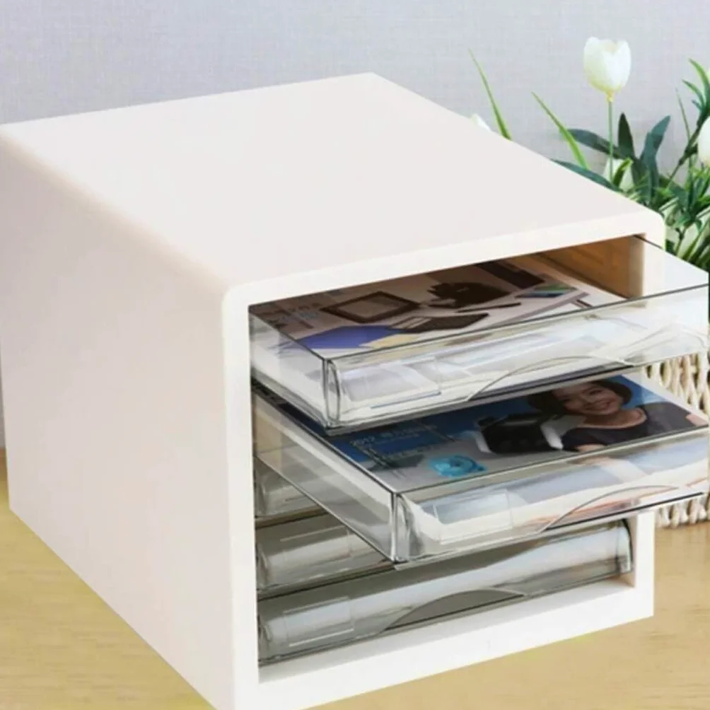 Schedario Desktop Organizzazione di Vari Desktop Schedario in plastica Desktop Schedario Forniture for Ufficio Armadietto di stoccaggio