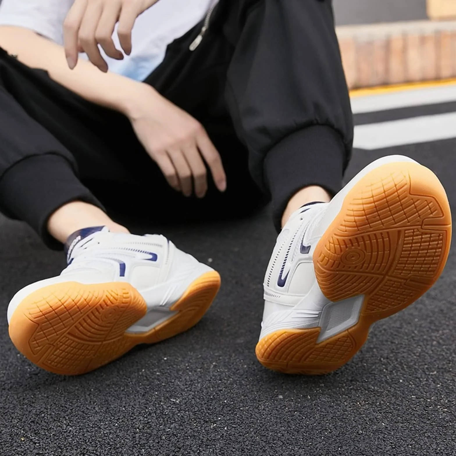 Scarpe da Tennis da Tavolo Uomo Donna Antiscivolo Sportive per Badminton
