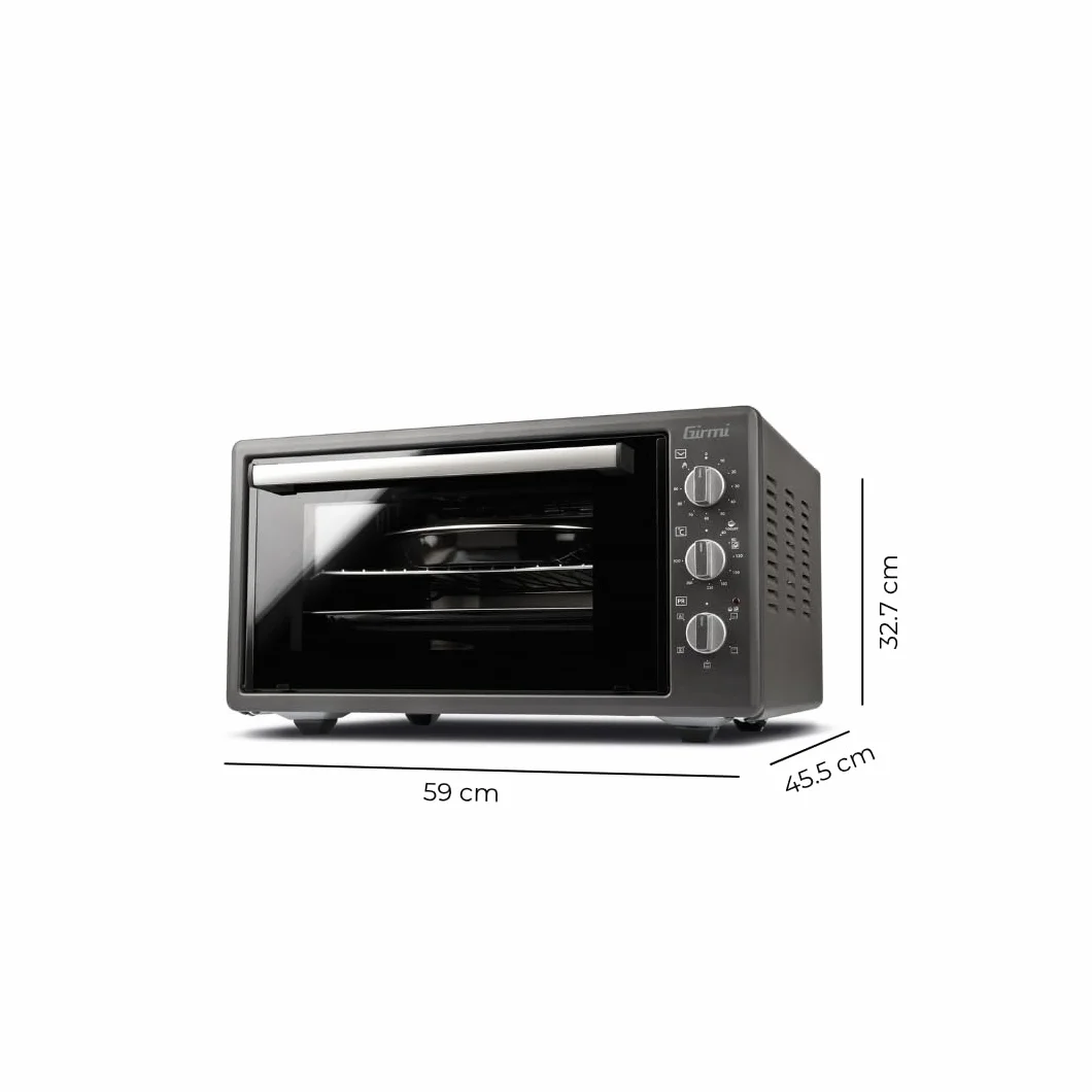 Girmi FE4500 Forno Elettrico Ventilato 1400W 45 Litri Timer 90 min Grigio Antracite