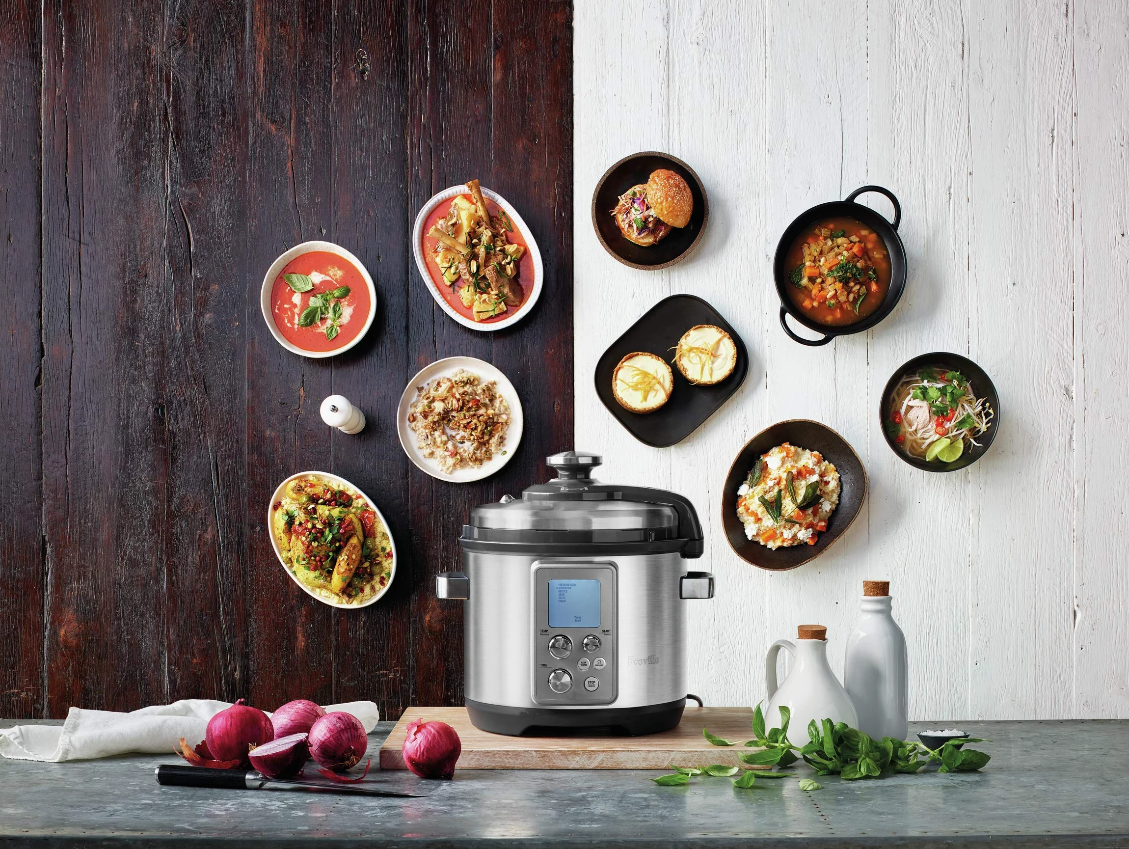Sage - The Fast Slow Pro - Cuocere a Pressione, Cuocere a Fuoco Lento, Saltare, Cuocere a Vapore, Stufare, Fare il Risotto, Acciaio Inox Spazzolato