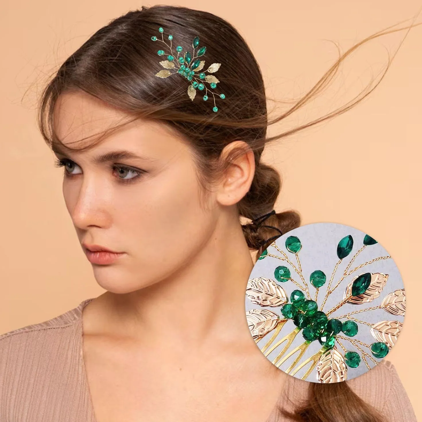 Pettine Retrò Copricapo A Foglia Accessori Per Capelli Da Sposa Donna