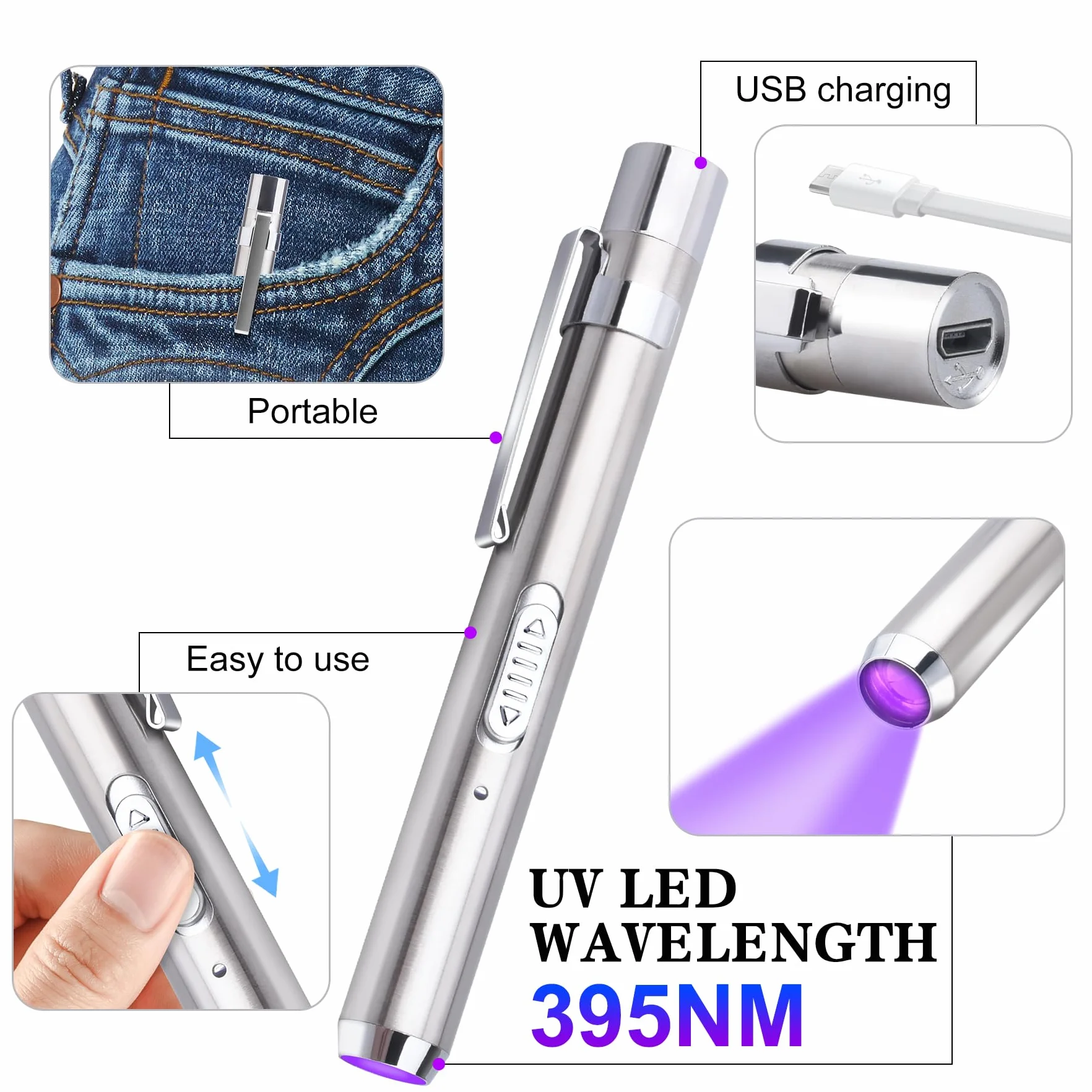 Kit Resina UV 60g con Luce 395nm - Colla UV Professionale per Gioielli, Riparazioni Plastica/Vetro - Polimerizzazione in Secondi, Adesione Forte Senza Bolle - Ideale per DIY e Lavorazioni Artigianali