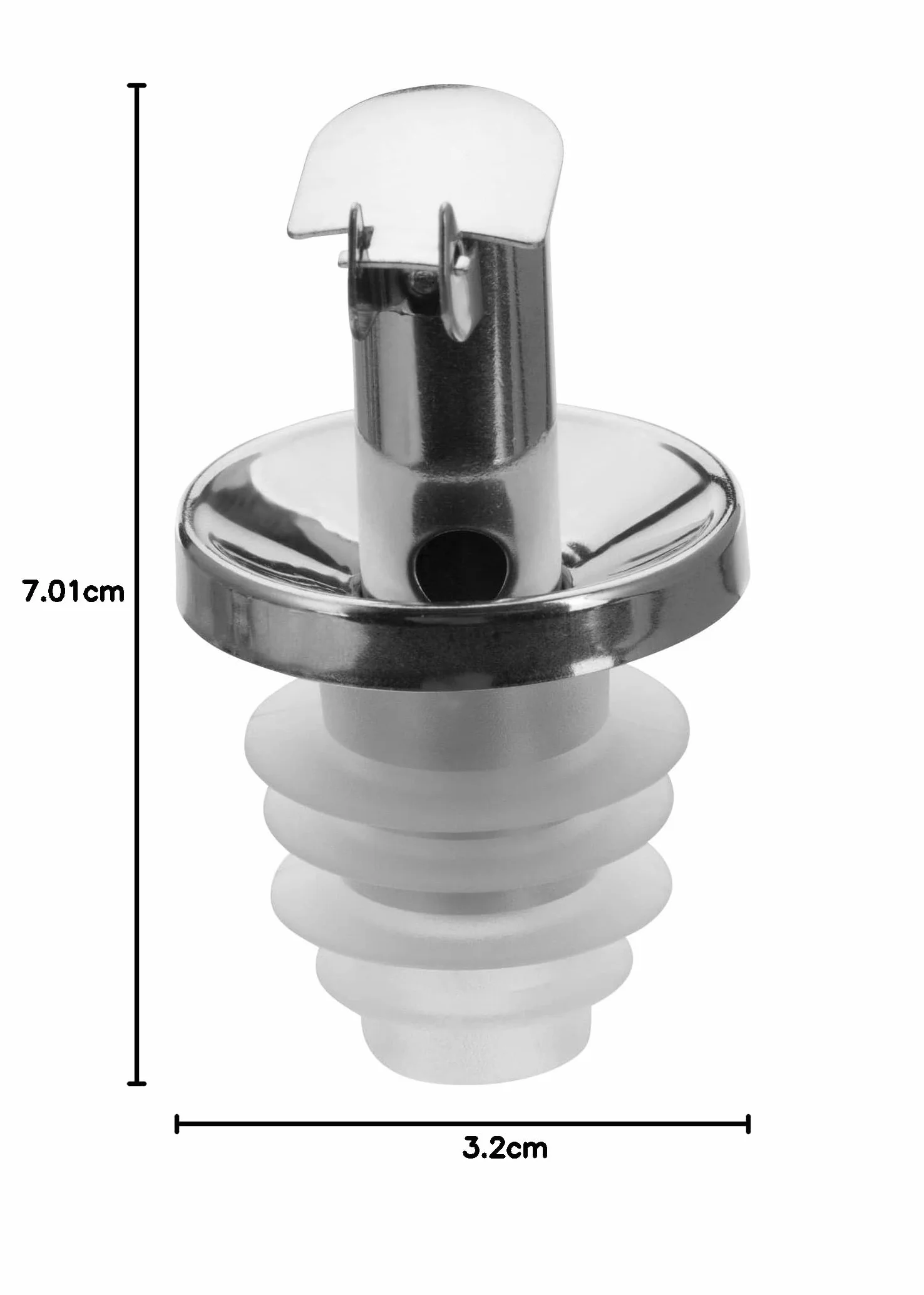 Westmark Beccuccio per Bottiglie di Olio e Aceto, Acciaio Inossidabile, Tappo in Silicone