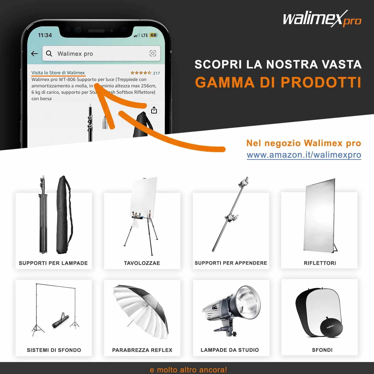 Walimex pro easel XL 60-180cm alluminio cavalletto da studio da tavolo da campo per tele 140x4cm 6kg vassoio supporto colori pennelli borsa