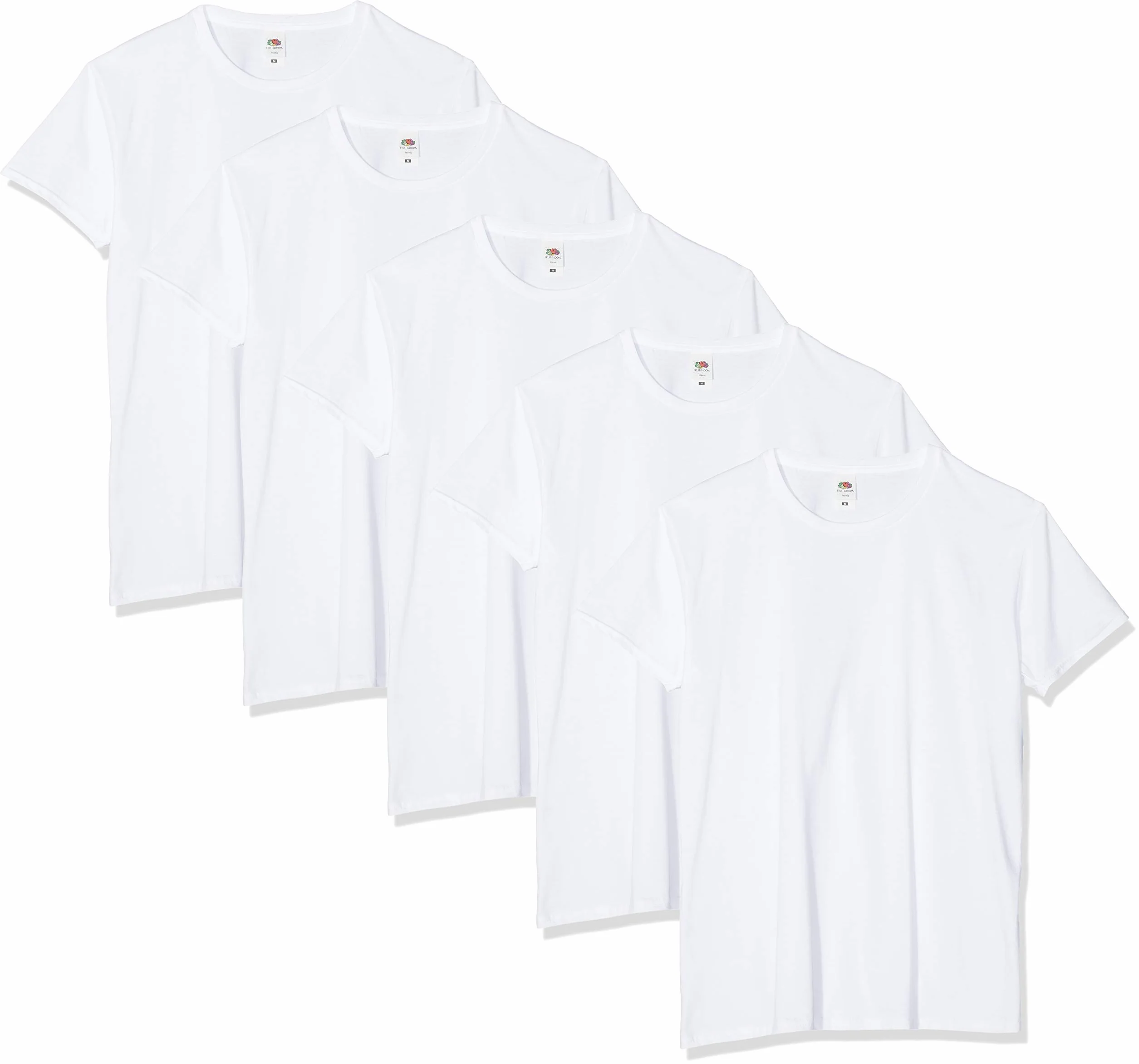 Fruit of the Loom Iconic Tee Lightweight Ringspun T-Shirt 5 Pack Uomo