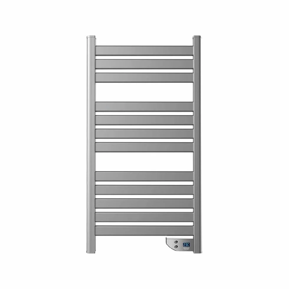 Cecotec Scaldasalviette riscaldato a risparmio energetico 9050 Asciugamano doppio in acciaio inox 500 W, IP24 2 modalità, timer, display LED, design moderno, kit di installazione