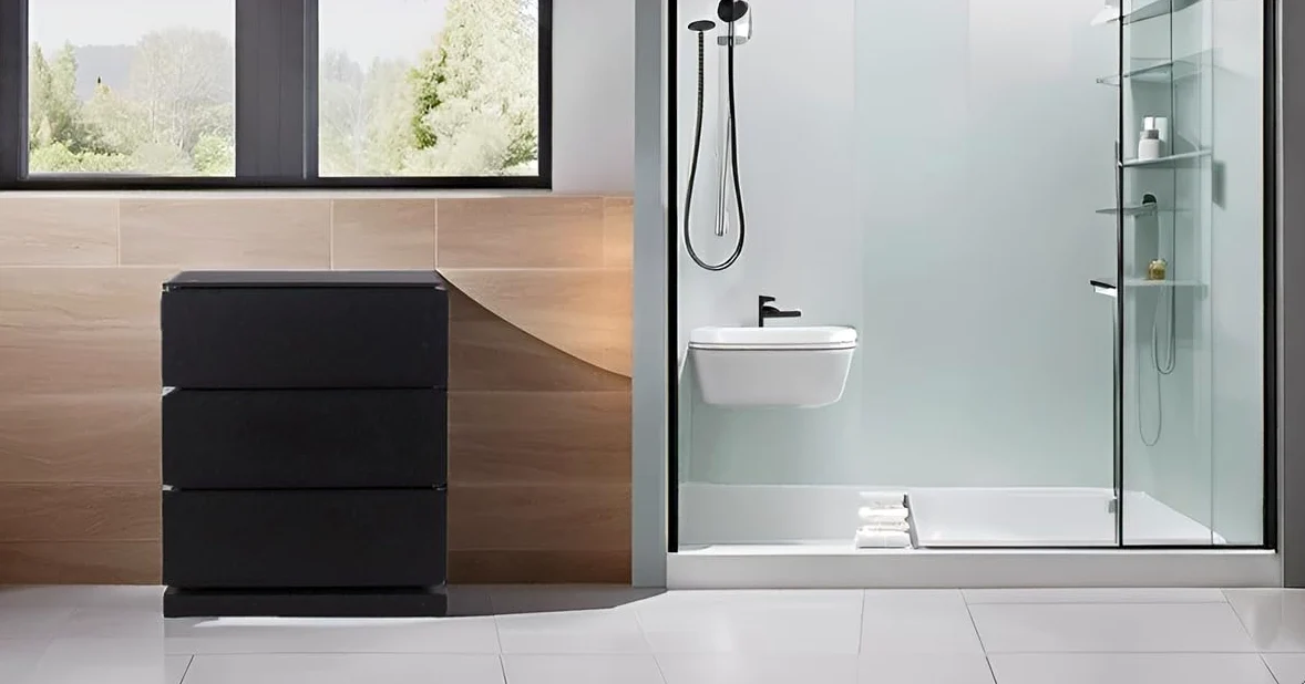 Cassettiera Salvaspazio Multiuso con 3 Cassetti in Metallo Colore Nero | Mobiletto Contenitore per Ufficio, Camera, Bagno e Ingresso