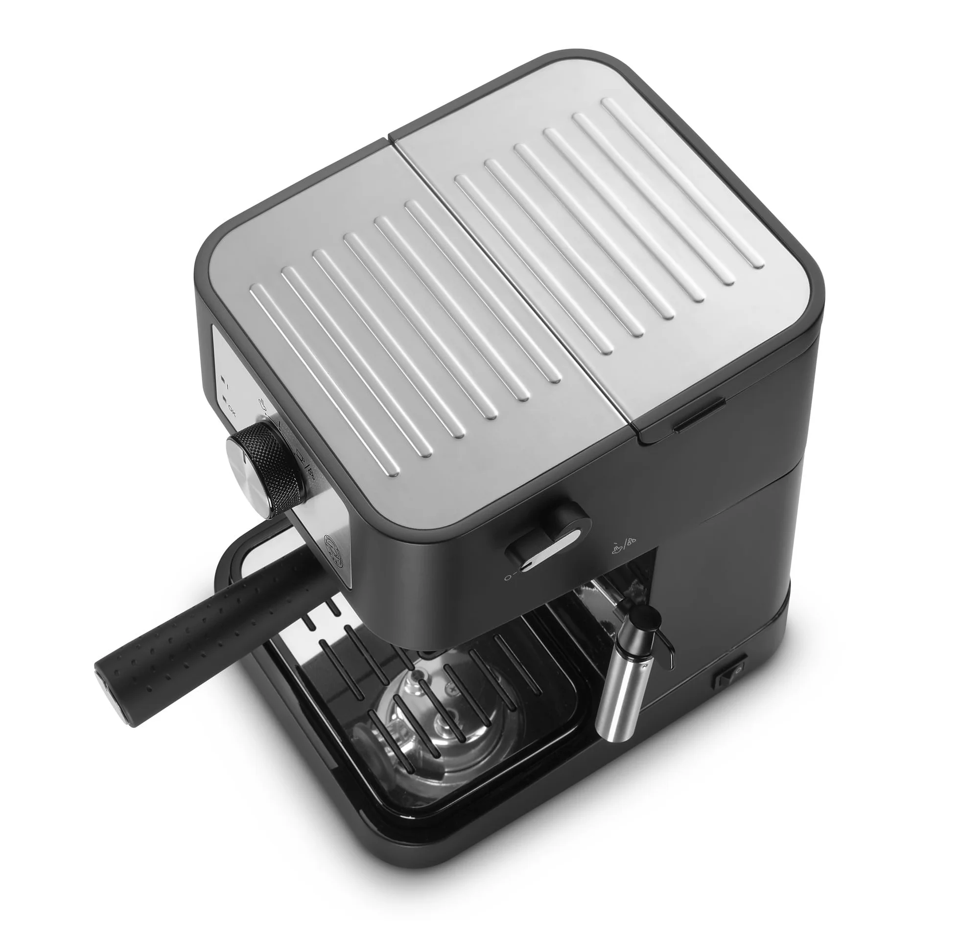 De'Longhi EC260.BK Macchina da Caffè Per Polvere o in Cialde E.S.E., Sistema Latte Manuale, Facile da usare, Serbatoio Estraibile da 1.1 L, Caldaia acciaio inox