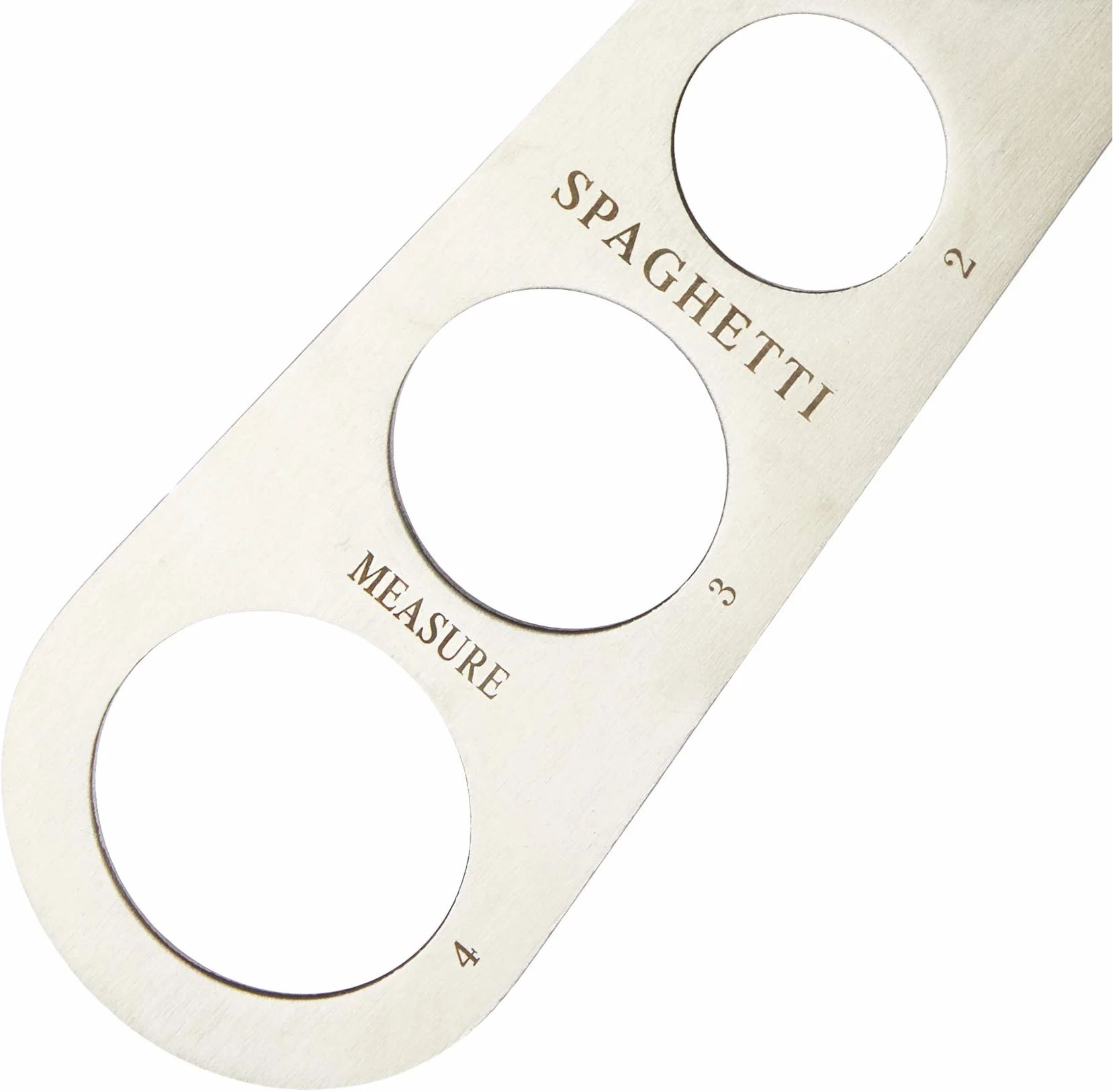Misura spaghetti in acciaio per 1/2/3/4 porzioni. 18,5 cm Sybaris