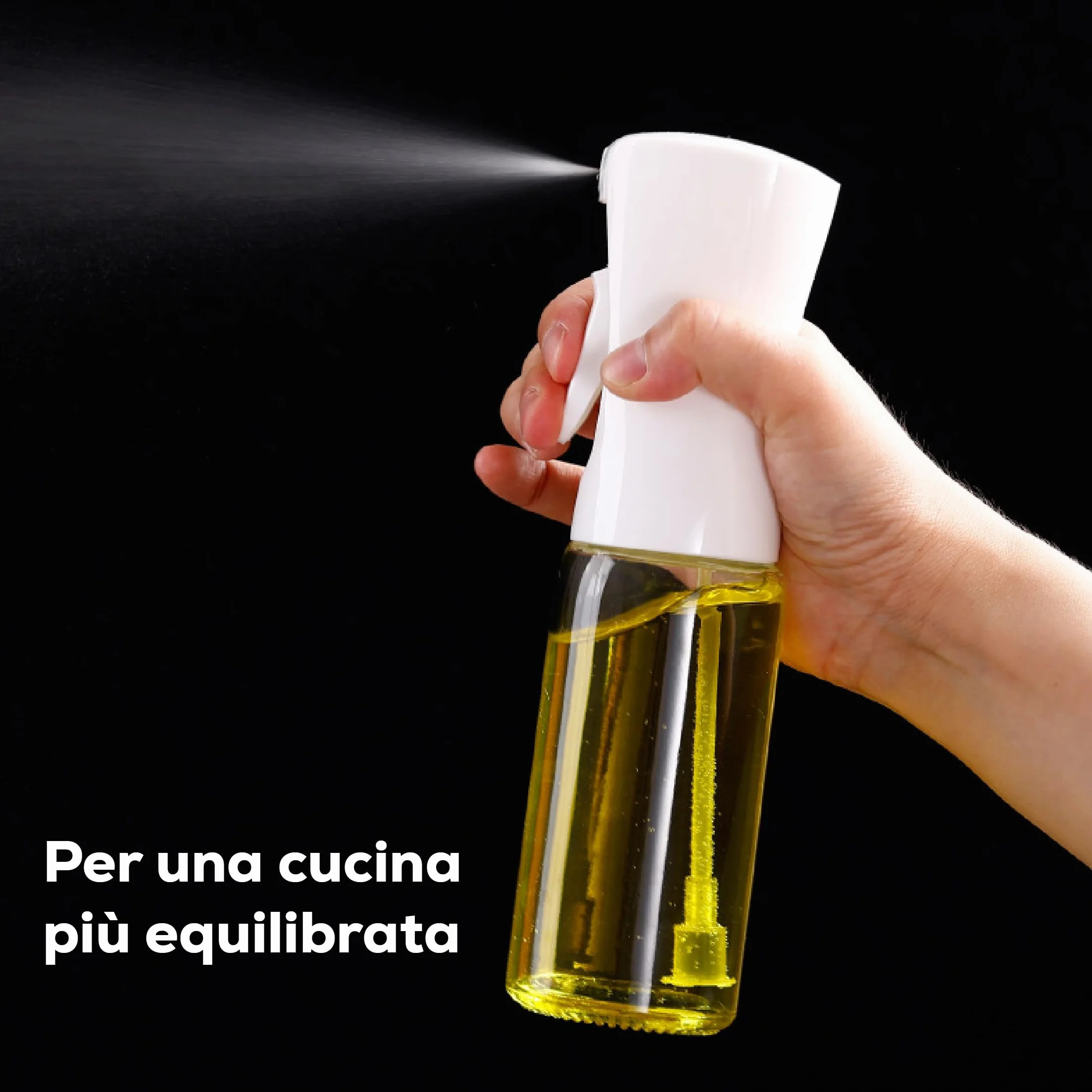 Spruzzatore Olio/aceto Spray Spruzzino Friggitrice ad Aria Spray Oliva 300 ml | Nebulizzatore Spruzza Olio Cucinare Forno BBQ Forno | flacone multifunzionale spry antigoccia Insalata
