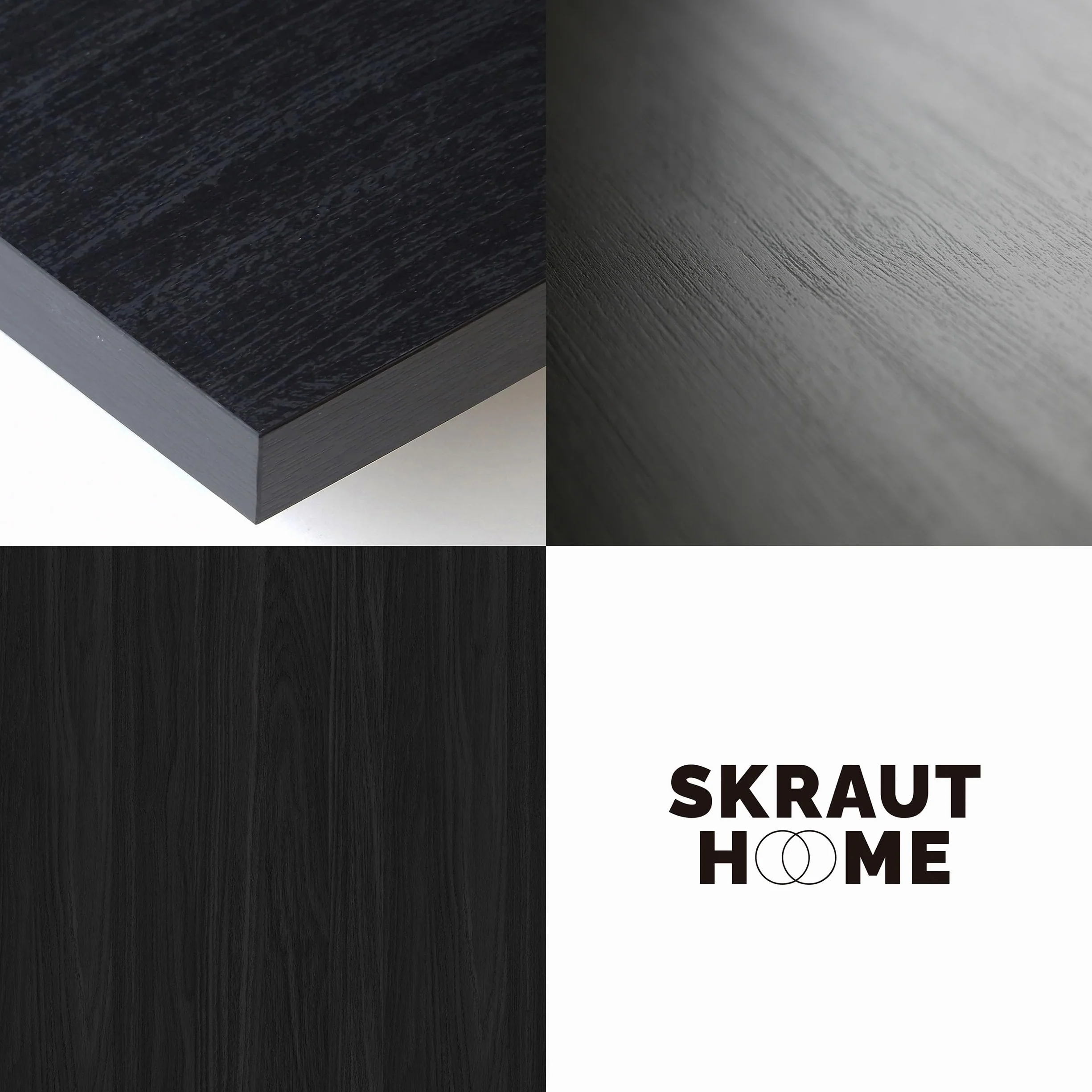 Skraut Home | Mobile TV Soggiorno | Ampio spazio a disposizione | 368x45x35 | Camino elettrico XXL | Stile moderno | Nero