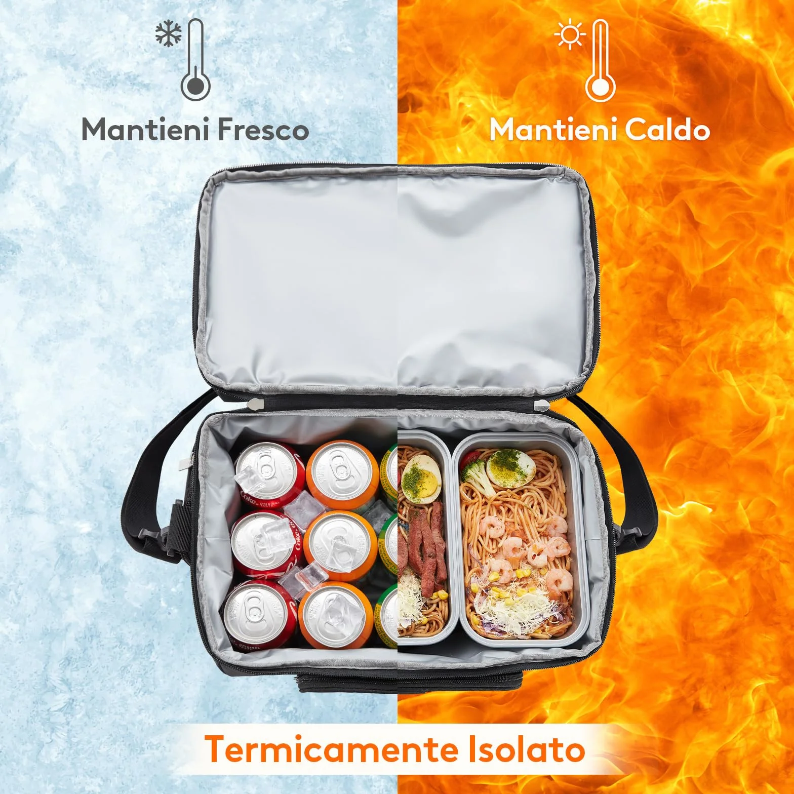 Lifewit Borsa Frigo, Borse Termica Morbida, Grande Borsetta Termiche Porta Pranzo, Cooler Bag con Doppio Scomparto per Mare, Spiaggia, Viaggio, Campeggio