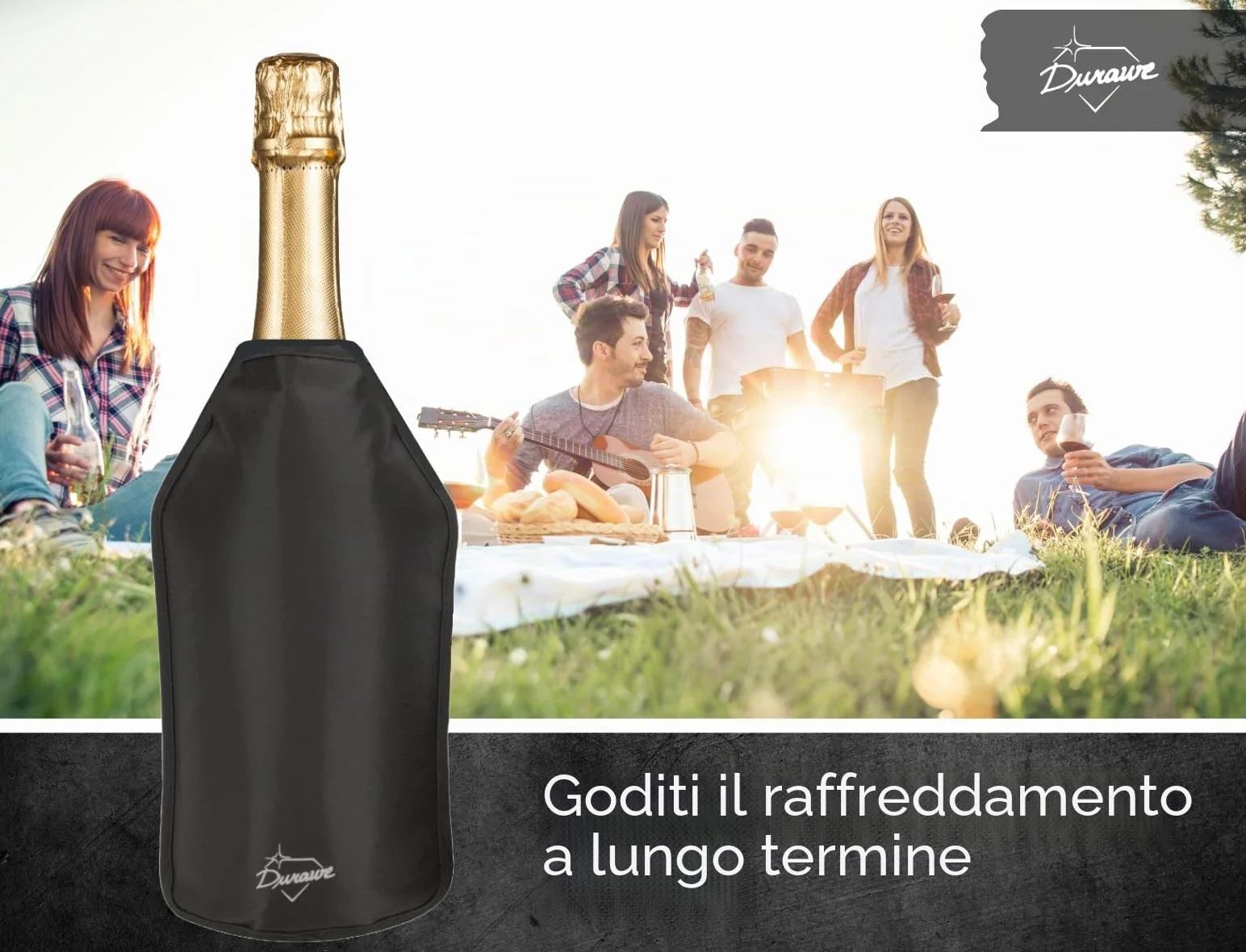 Borsa termica vino Raffreddatore bottiglie bianco rosso champagne Set accessori bar Sacca refrigerante Frigo vino