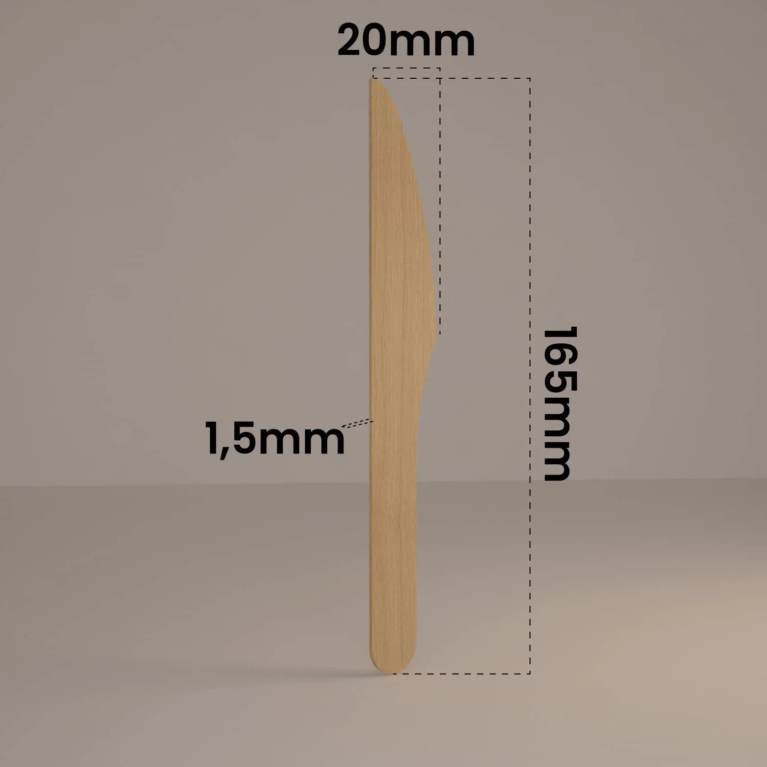 Coltelli Ecologici in Legno di Betulla Monouso 100% Biodegradabili Compostabili