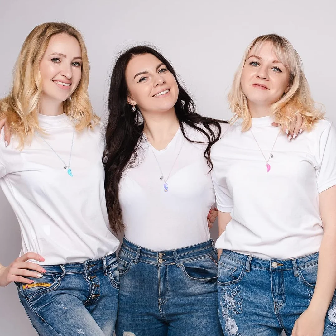NJCXOLA Collana con cuore spezzato magnetico