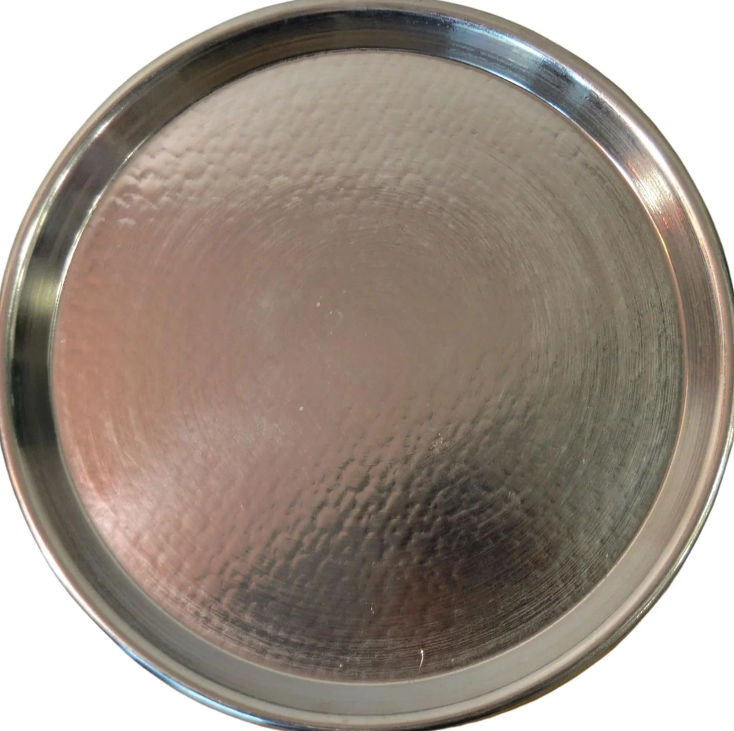 PARDINI - Teglia tonda in rame stagnato, bordo 2cm, diametro 38 cm, ideale per farinata, cecina, pizza o focaccia