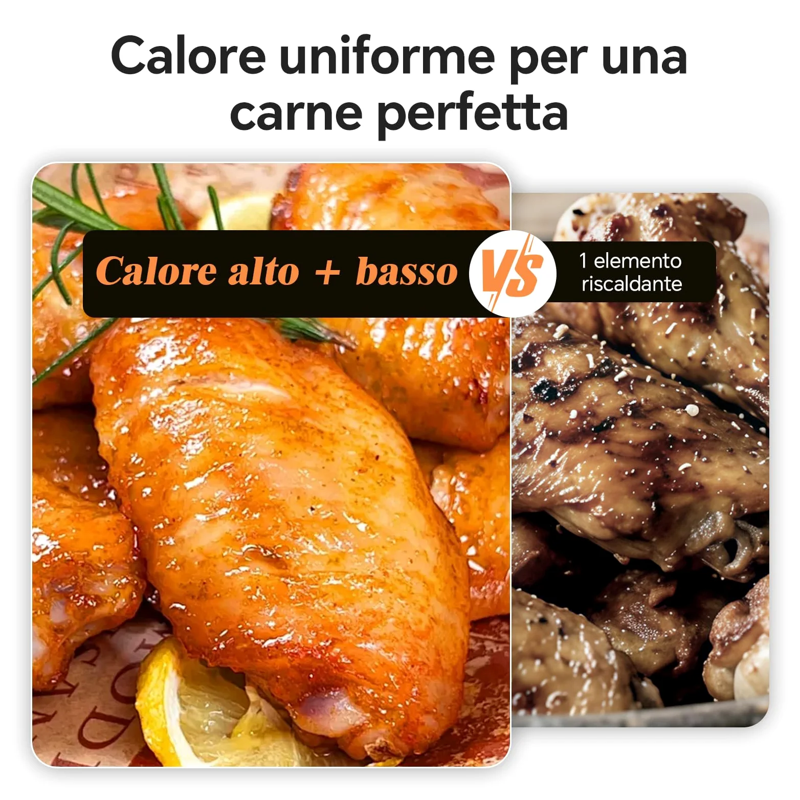 Friggitrice ad Aria 12 Litri - Doppia Resistenza Airfryer, 2600W XXL Doppio Cestello Air Fryer, Flessibile 1 o 2 Zone, 13-in-1 con Schermo Touch, Finestra con Luce Interna, Grande per 4–7 Persone
