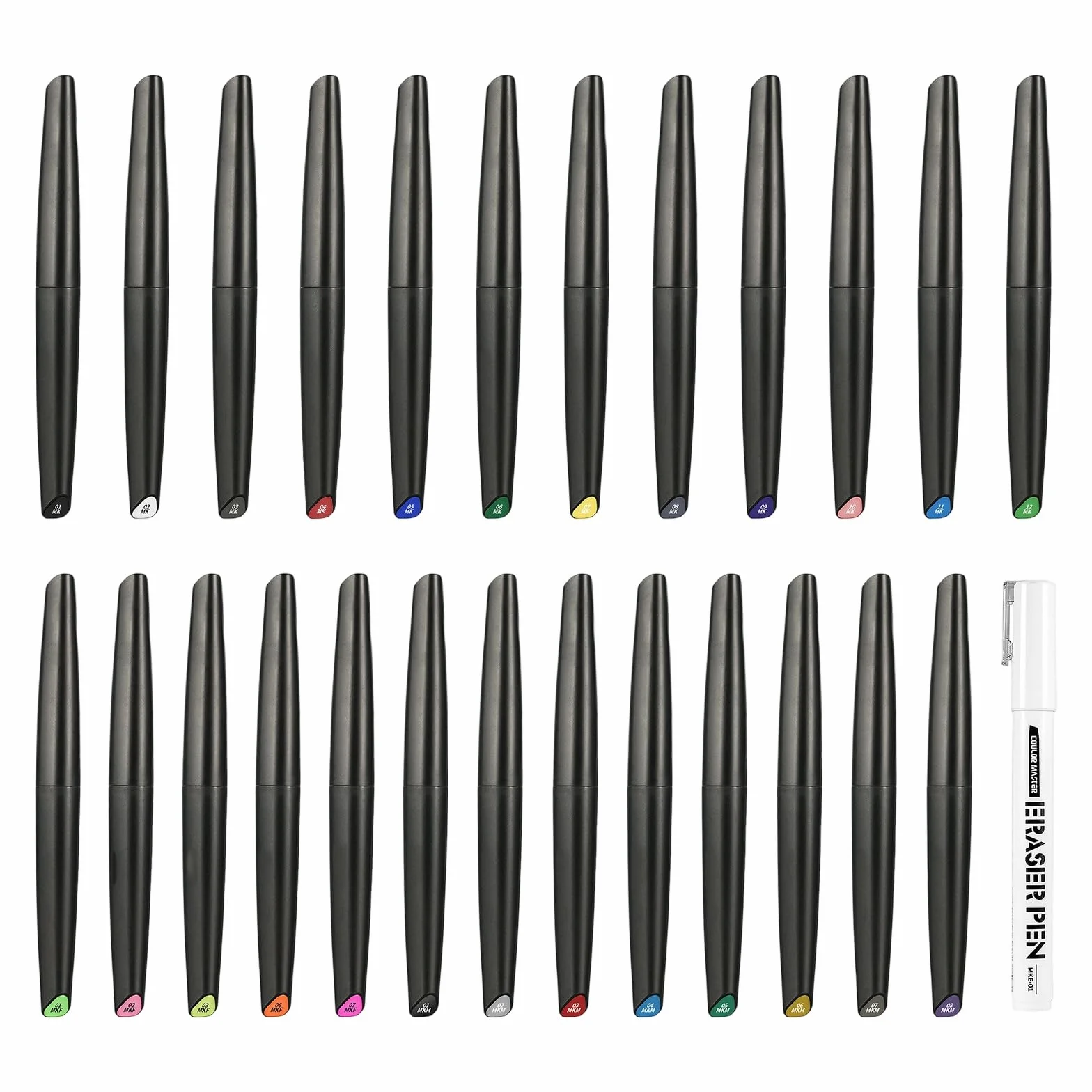 Set di 26 pennarelli per modellismo, inclusi gomme da cancellare, penne, matite per pittura in miniatura, artigianato e costruzione di pennarelli ABS