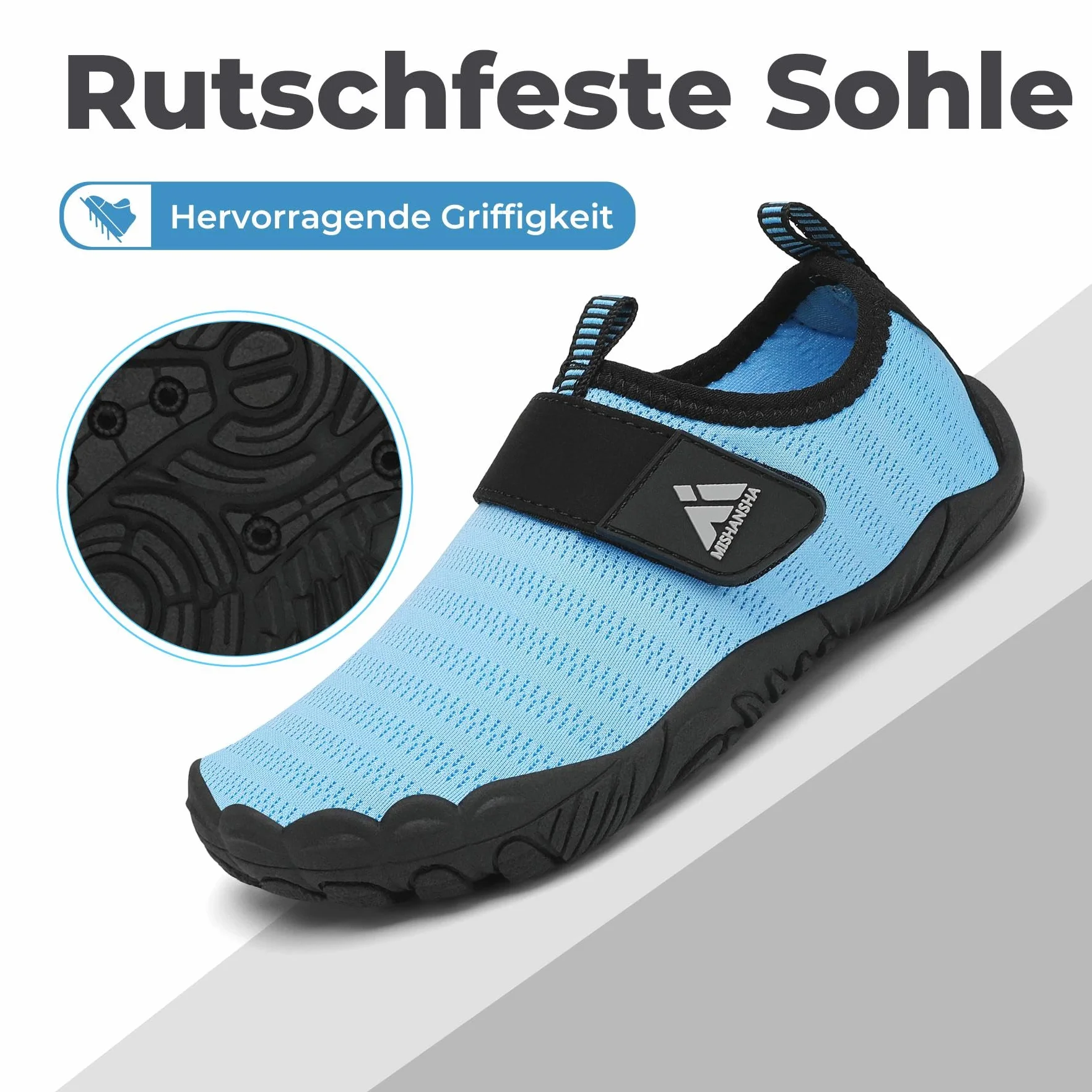 Mishansha Bambino Scarpe da Acqua Asciugatura Rapida Antiscivolo Scarpette Scoglio Immersione Spiaggia Surf Taglia 24-35 EU