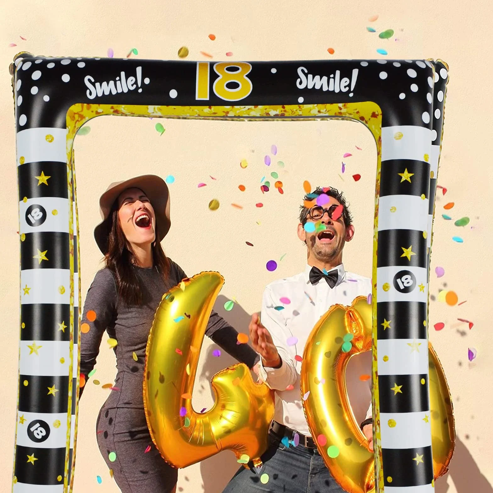Cornice Selfie Gonfiabile Compleanno 18 Anni, Photo Frame, Puntelli Fotografia