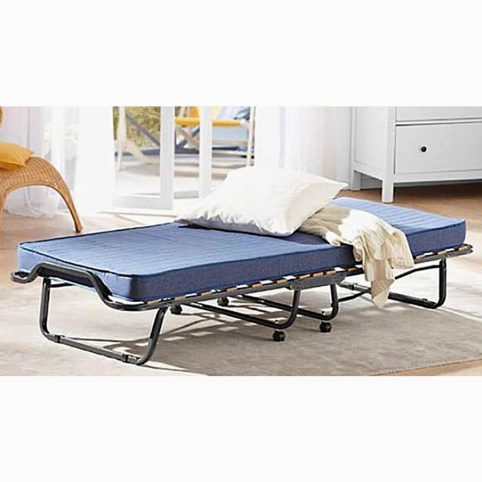 Evergreenweb - Brandina Pieghevole con Materasso in Waterfoam 80x190 Alto 10 cm + Cuscino in Memory Foam Gratis, Kit Letto Singolo Rete a Doghe in Legno e Materasso in Poliuretano Ortopedico Offerta
