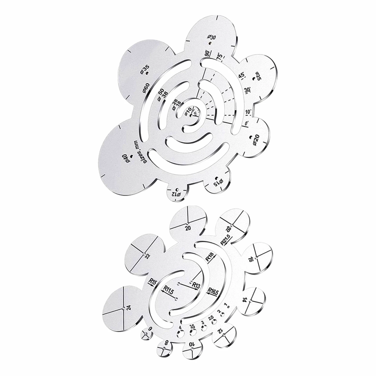 5 set di 2 righelli da disegno fai da te in pelle per lavori in pelle accurati righelli da taglio gadget