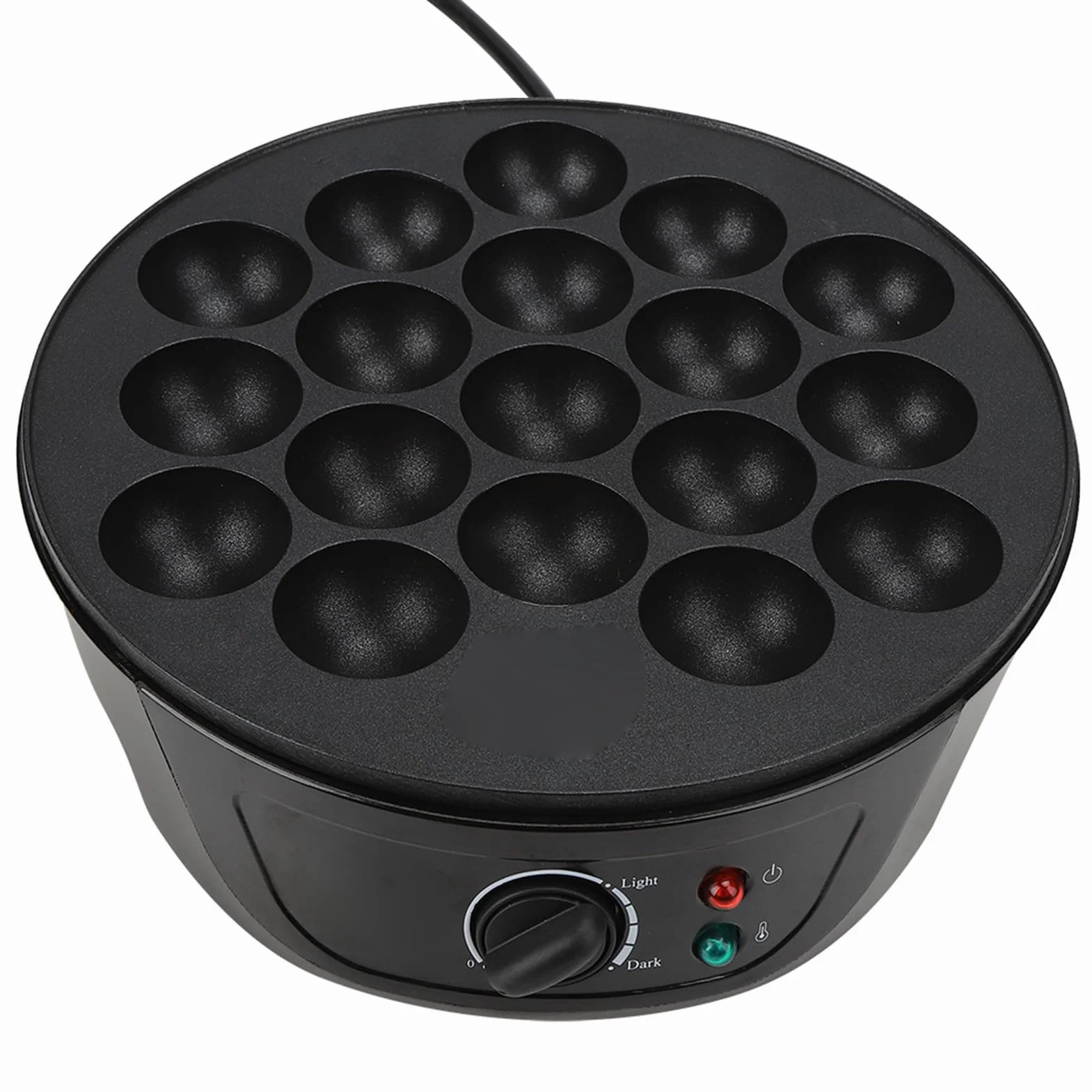 lyrlody Macchina per Takoyaki 18 Stampi Rotondi 750W Rivestimento Antiaderente