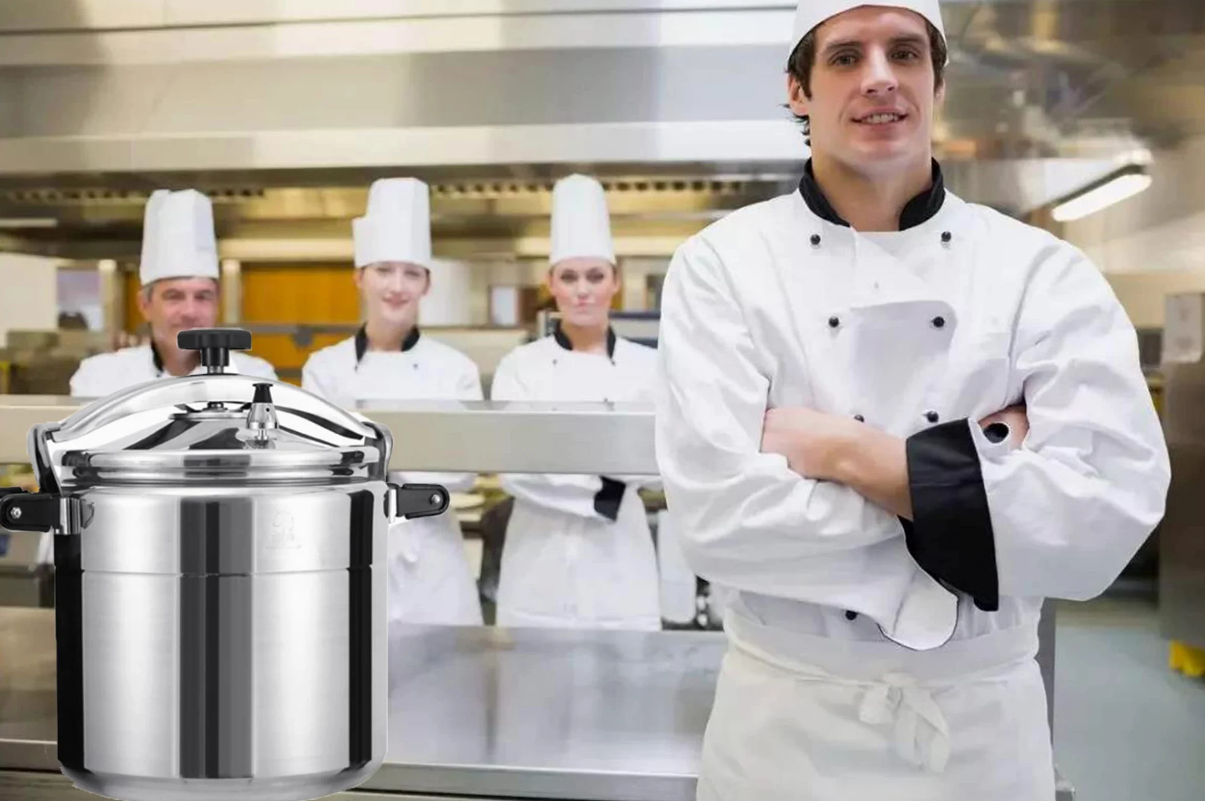18L pentola a pressione commerciale,barattoli a pressione prova di esplosione multi,grandi capacità Manico antiscottatura e termoisolante,applicabile:fornello a gas,fiamma aperta