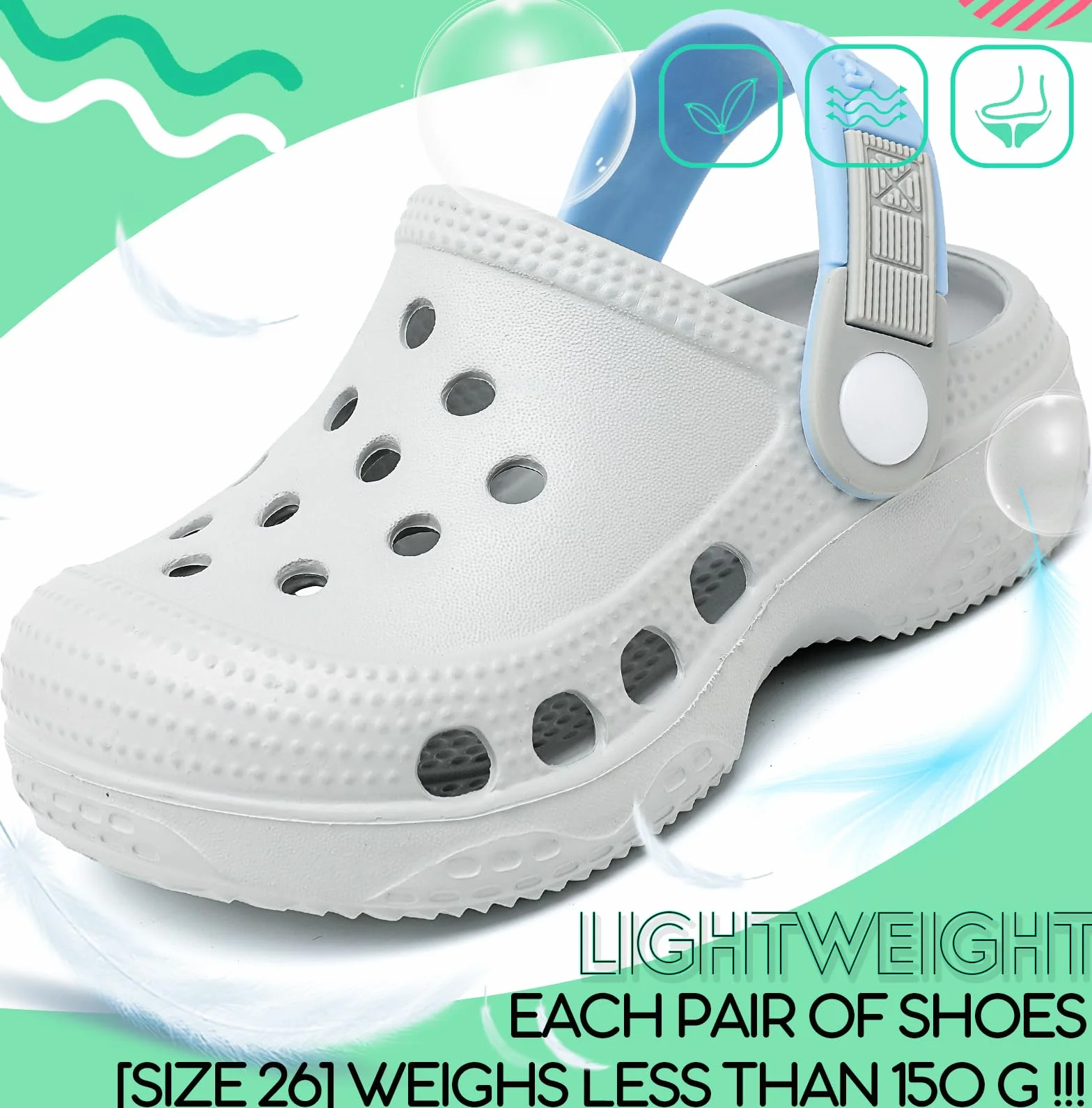Zoccoli e Sabot Unisex-Bambini e Ragazzi Ciabatte Piscina Antiscivolo per Ragazze 21-32 EU