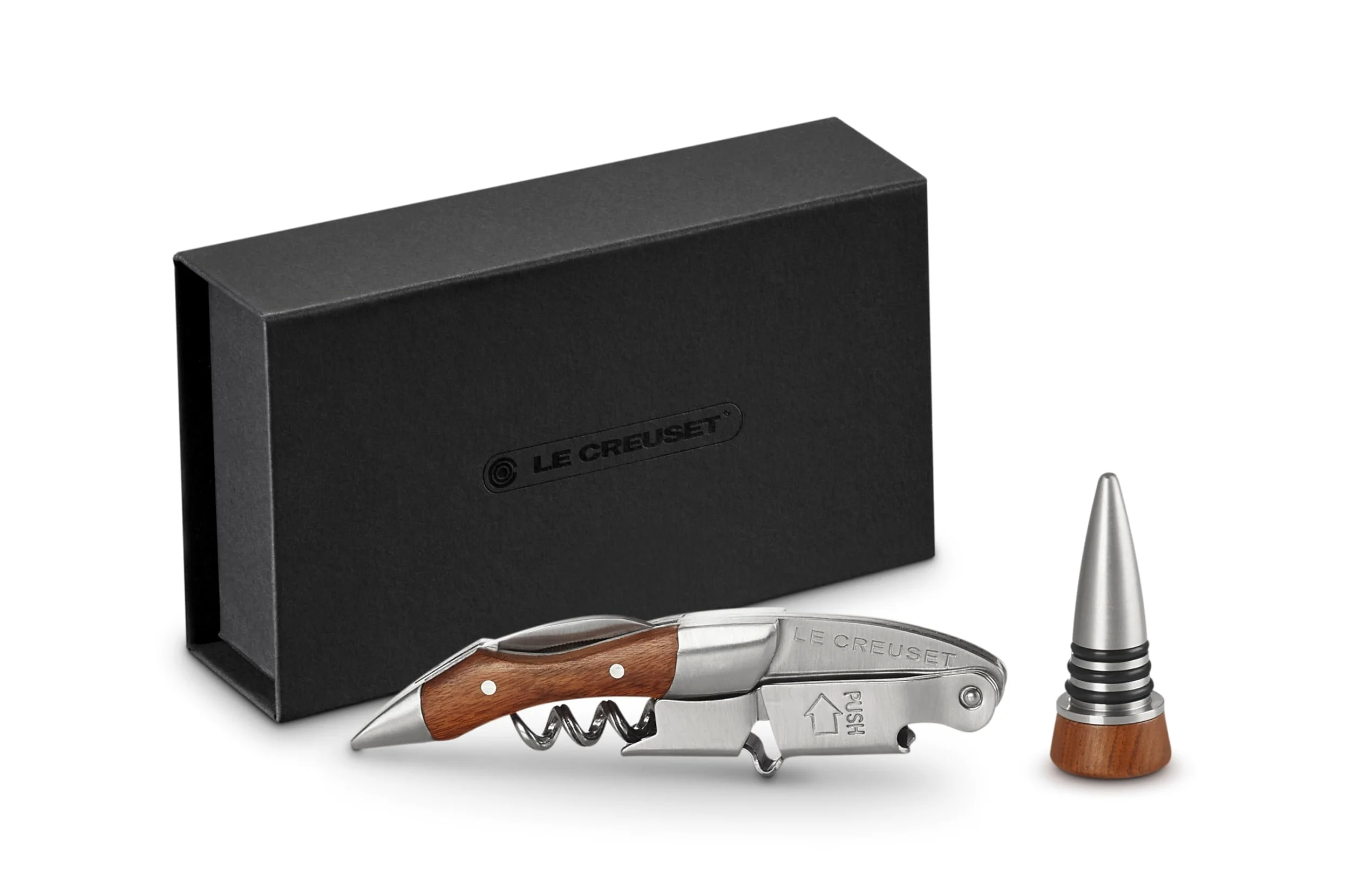 Le Creuset Levatappi Amico del Sommelier WT-110 con tappo in legno GS-190, Plastica, Legno, 59814012209561