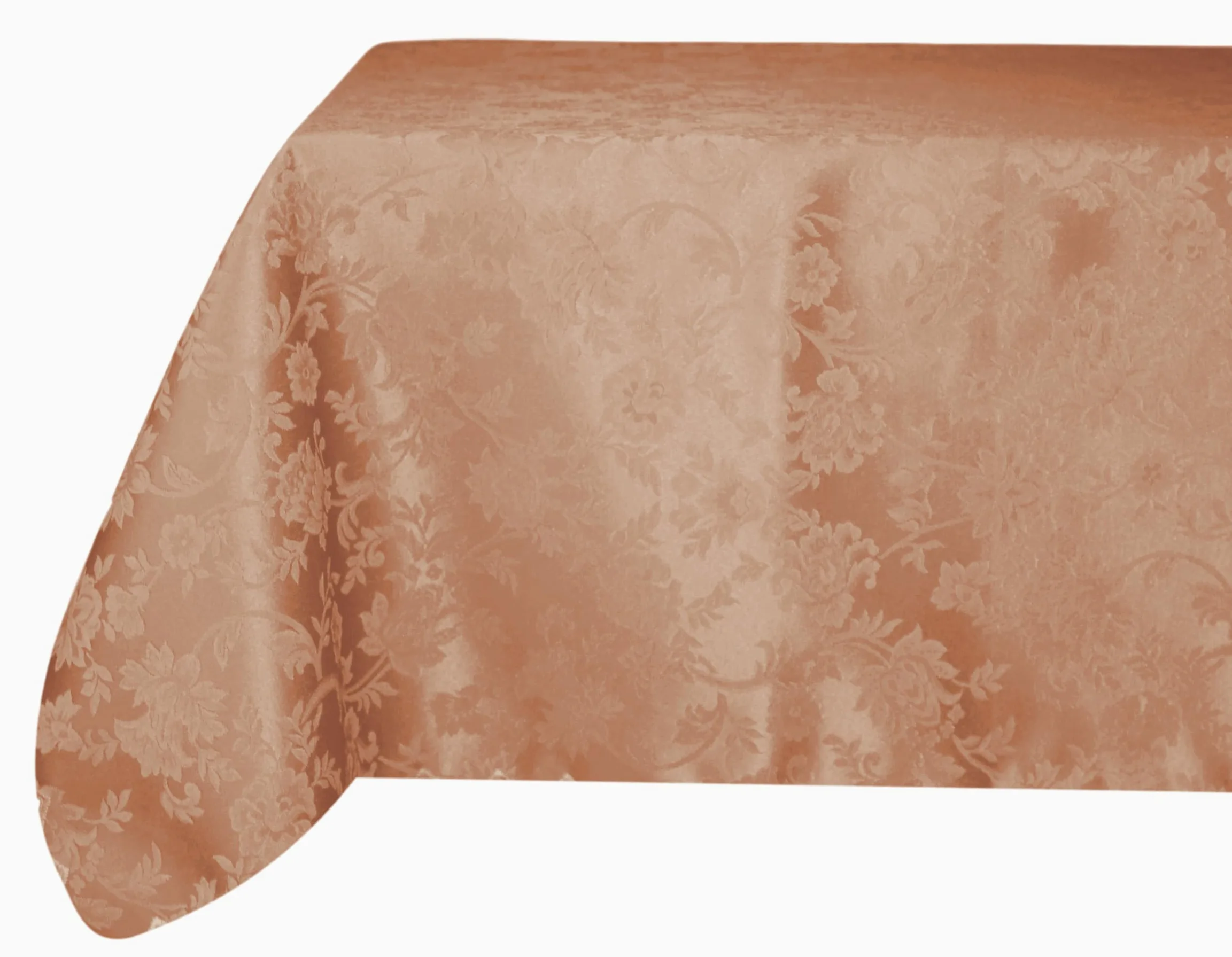 RICAMI FIORENTINI BALDI Tovaglia antimacchia Rettangolare per 16 Cm 180X320. Antimacchia No Stiro Tipo fiandra rifinitura Orlo Dritto. Molto Resistente. Prodotto Artigianale Toscano. Salmone 04