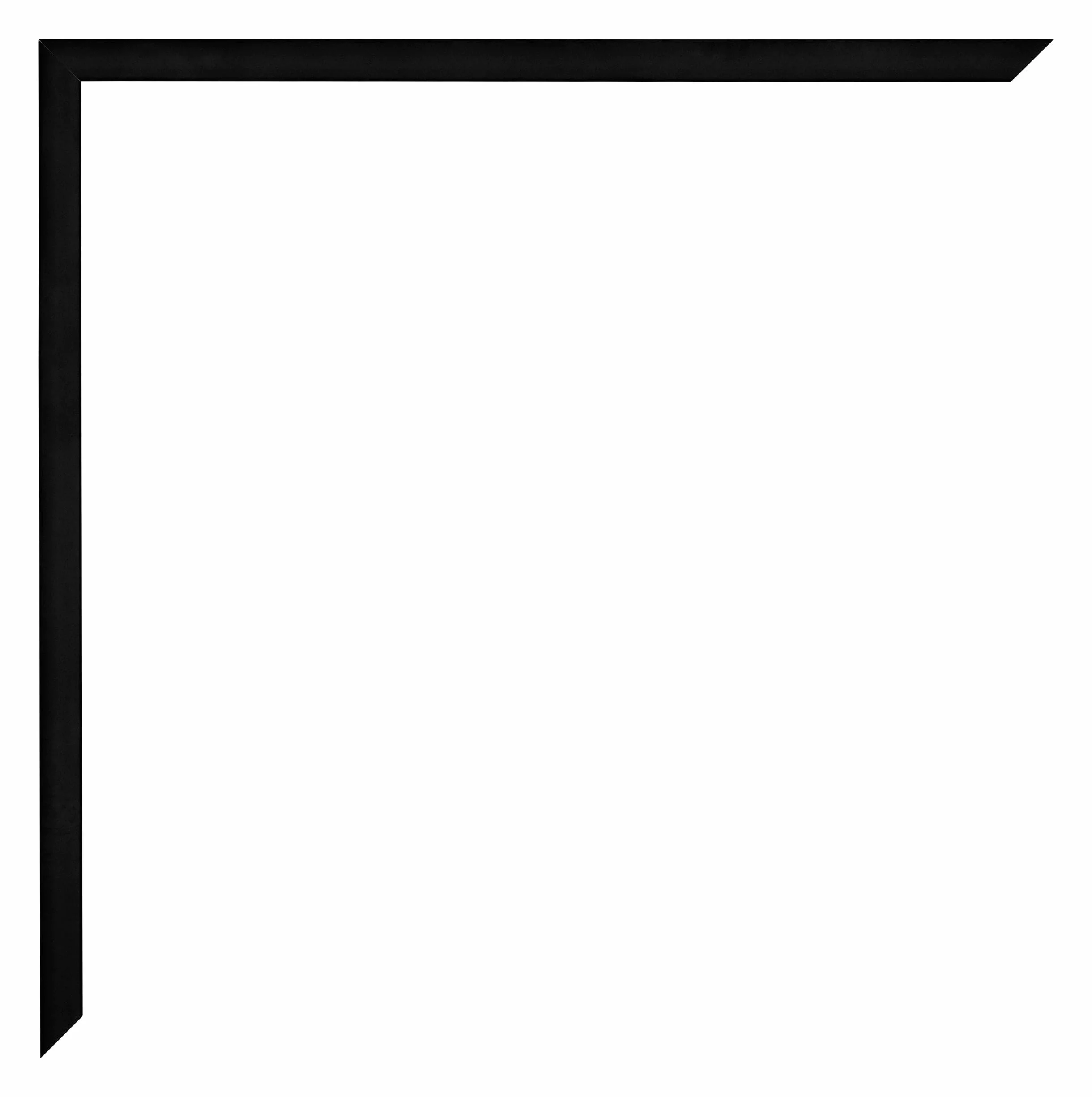 Cornice Decorativa Parete Alluminio Vetro Acryl Antiriflesso 45x45 cm Nero Opaco